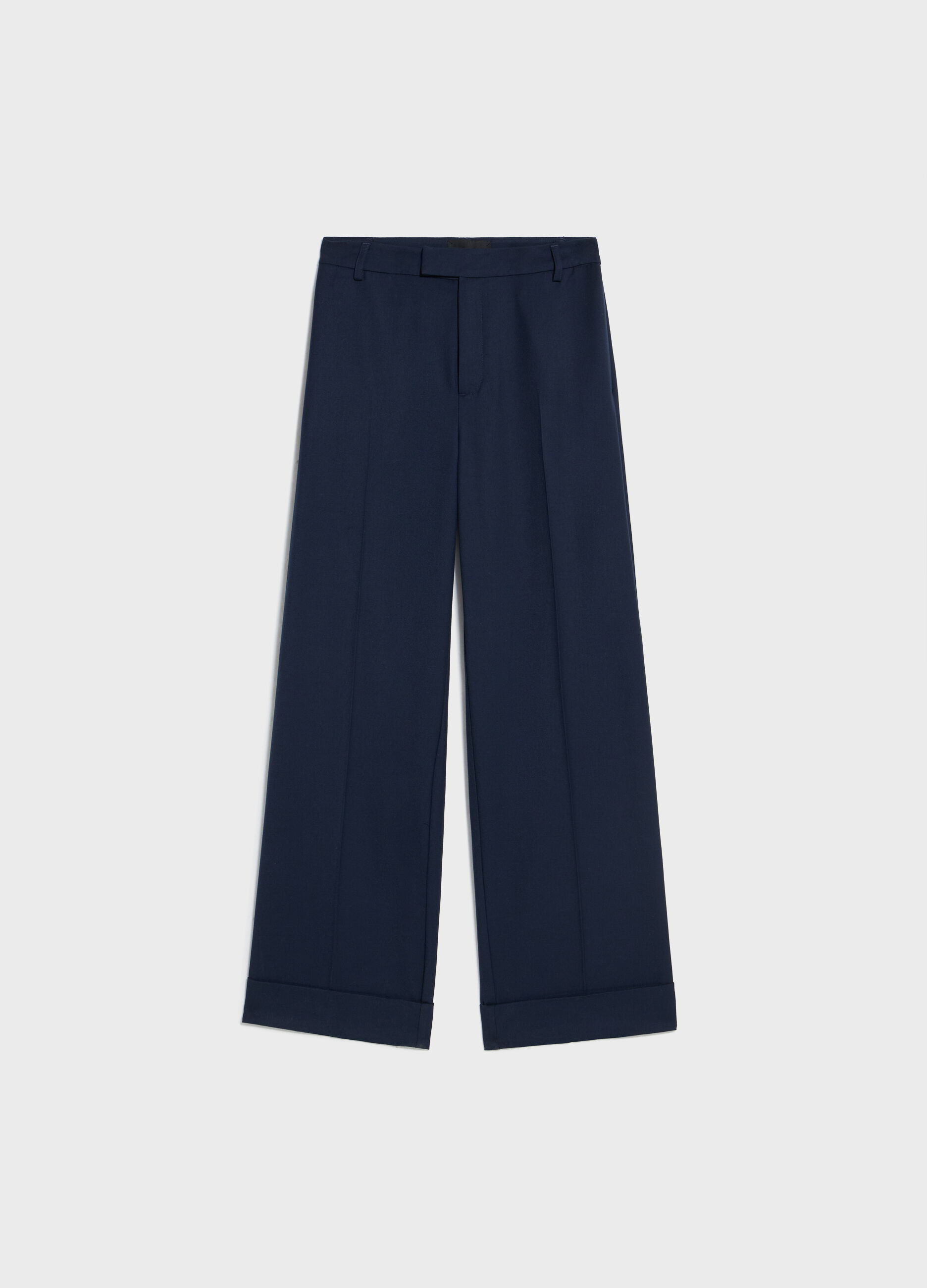Straight-leg trousers with turn-ups