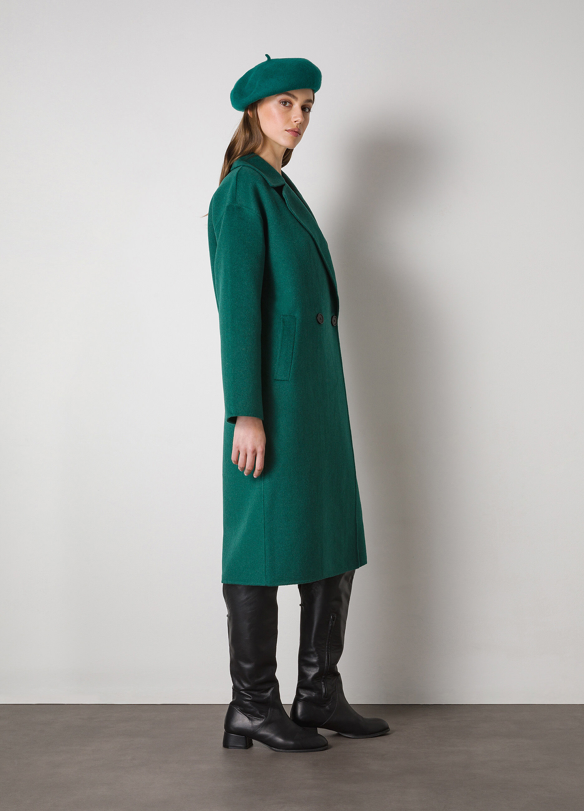 Wool-blend long coat _2