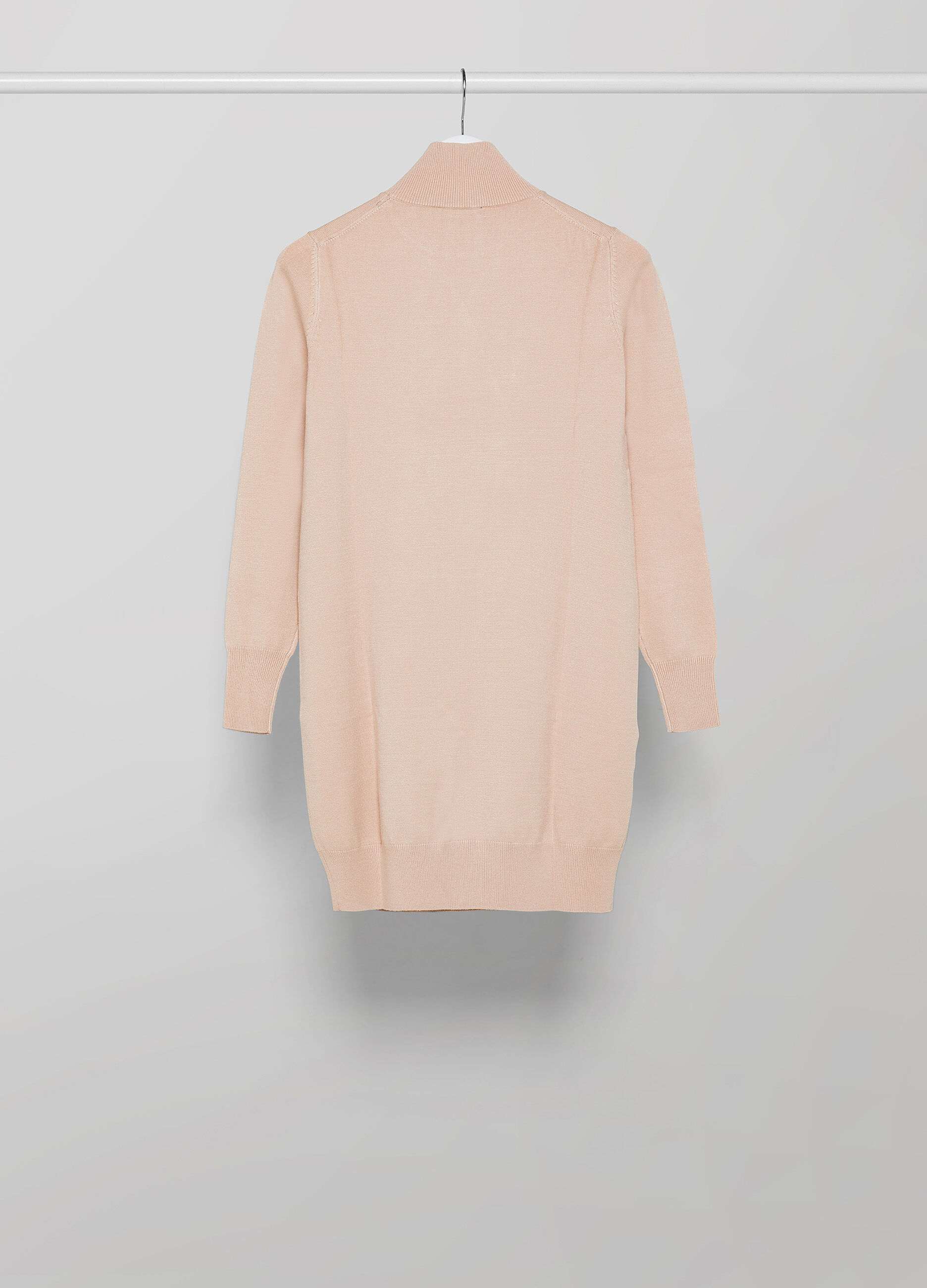 Short tricot turtleneck dress 