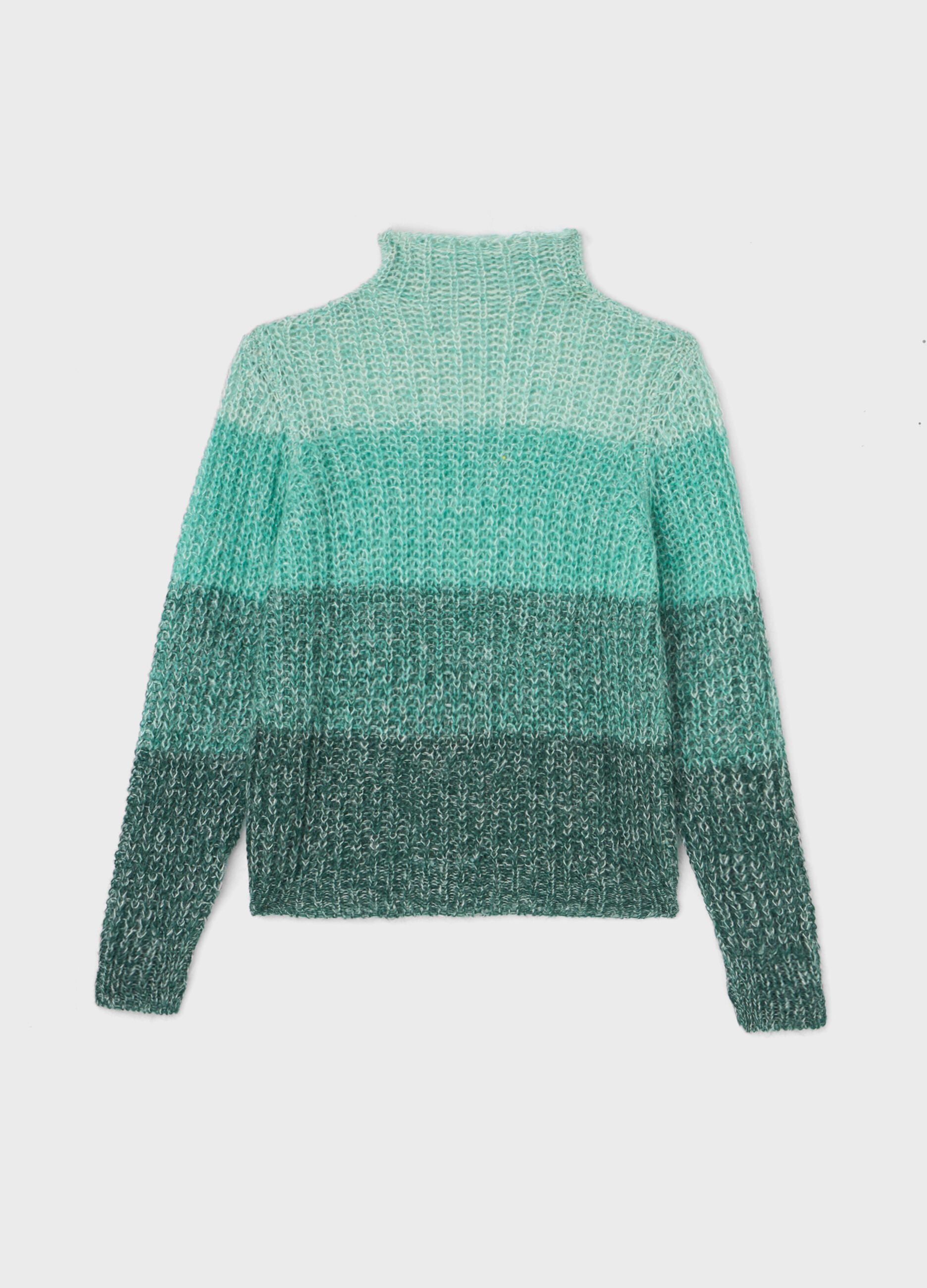 Turtle-neck sweater in mohair blend mélange 