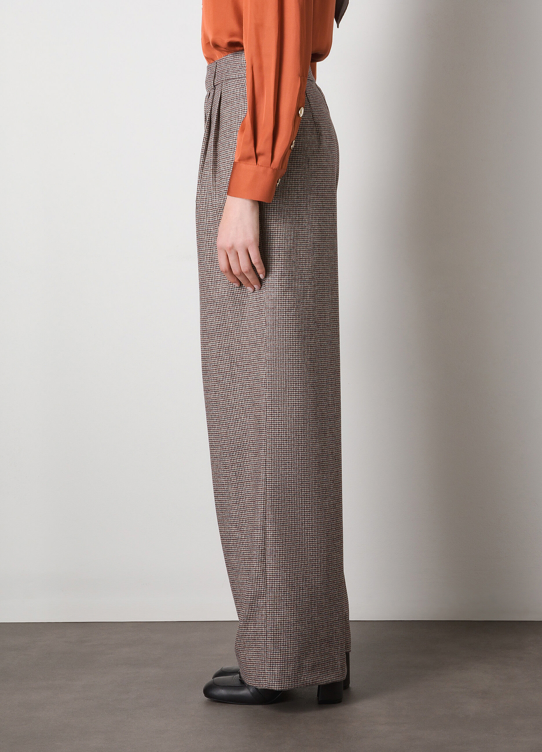 Wool blend wide flare trousers_3