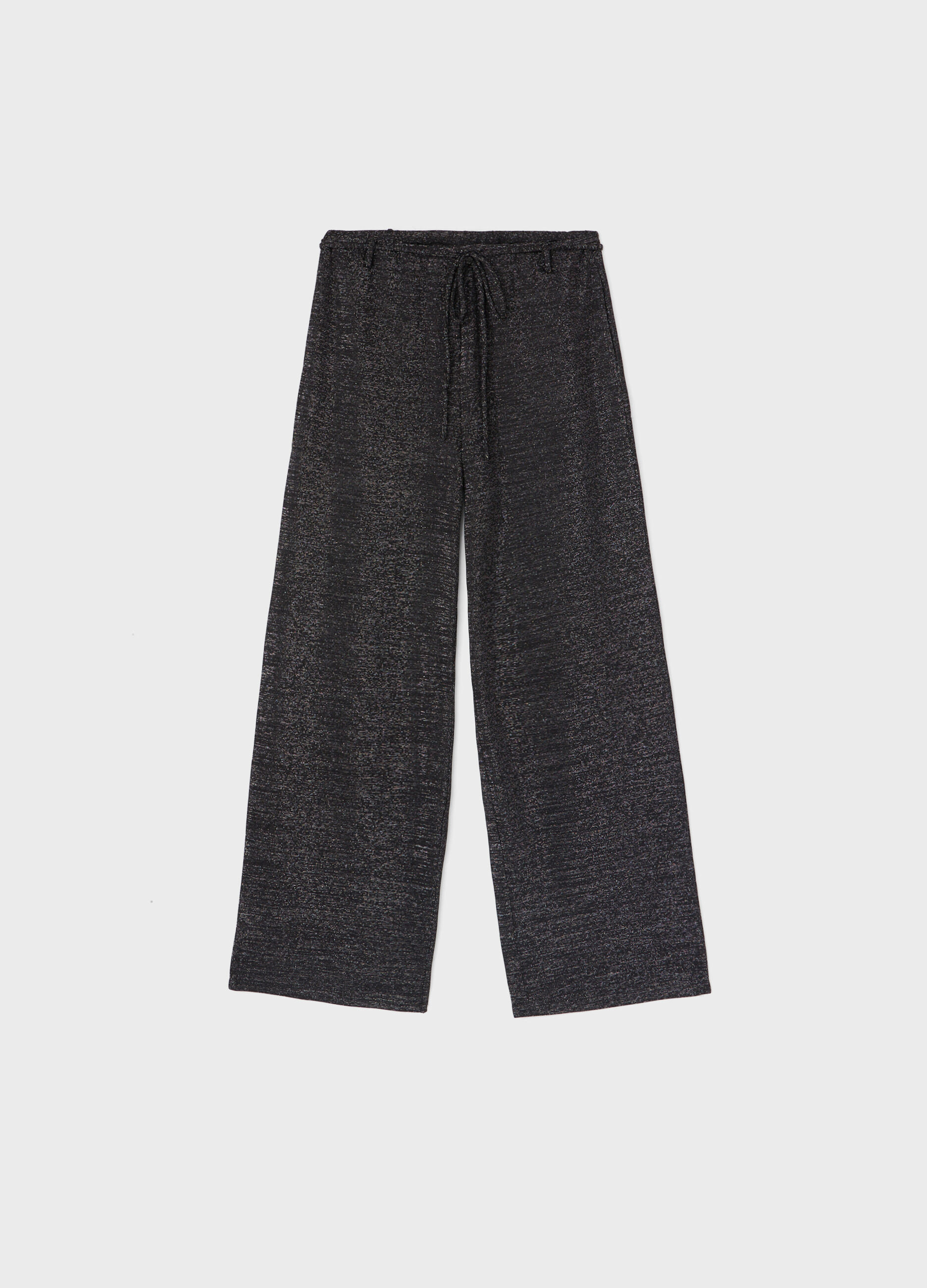 Pantaloni a palazzo con effetto metallizzato