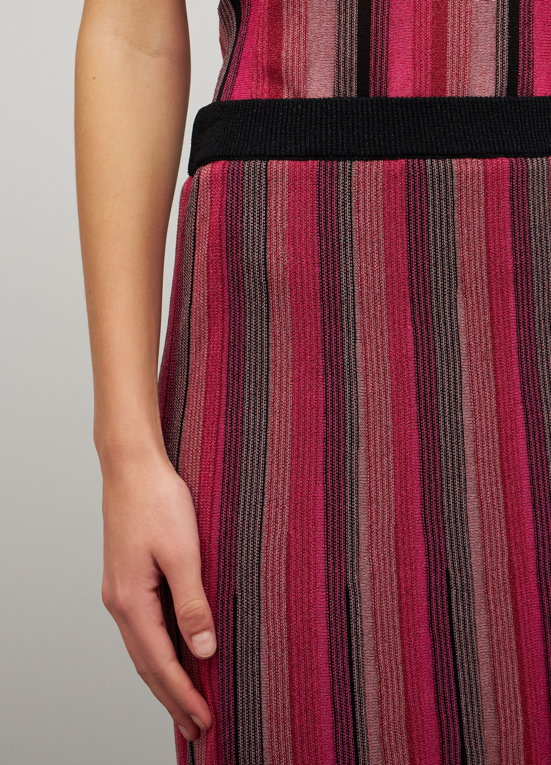 Striped long skirt_3