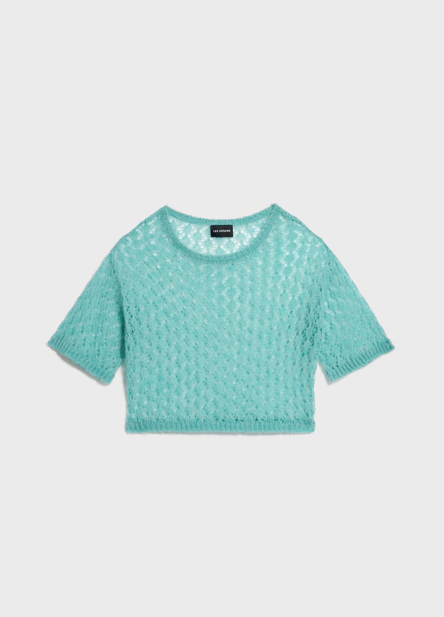 Openwork knit sweater