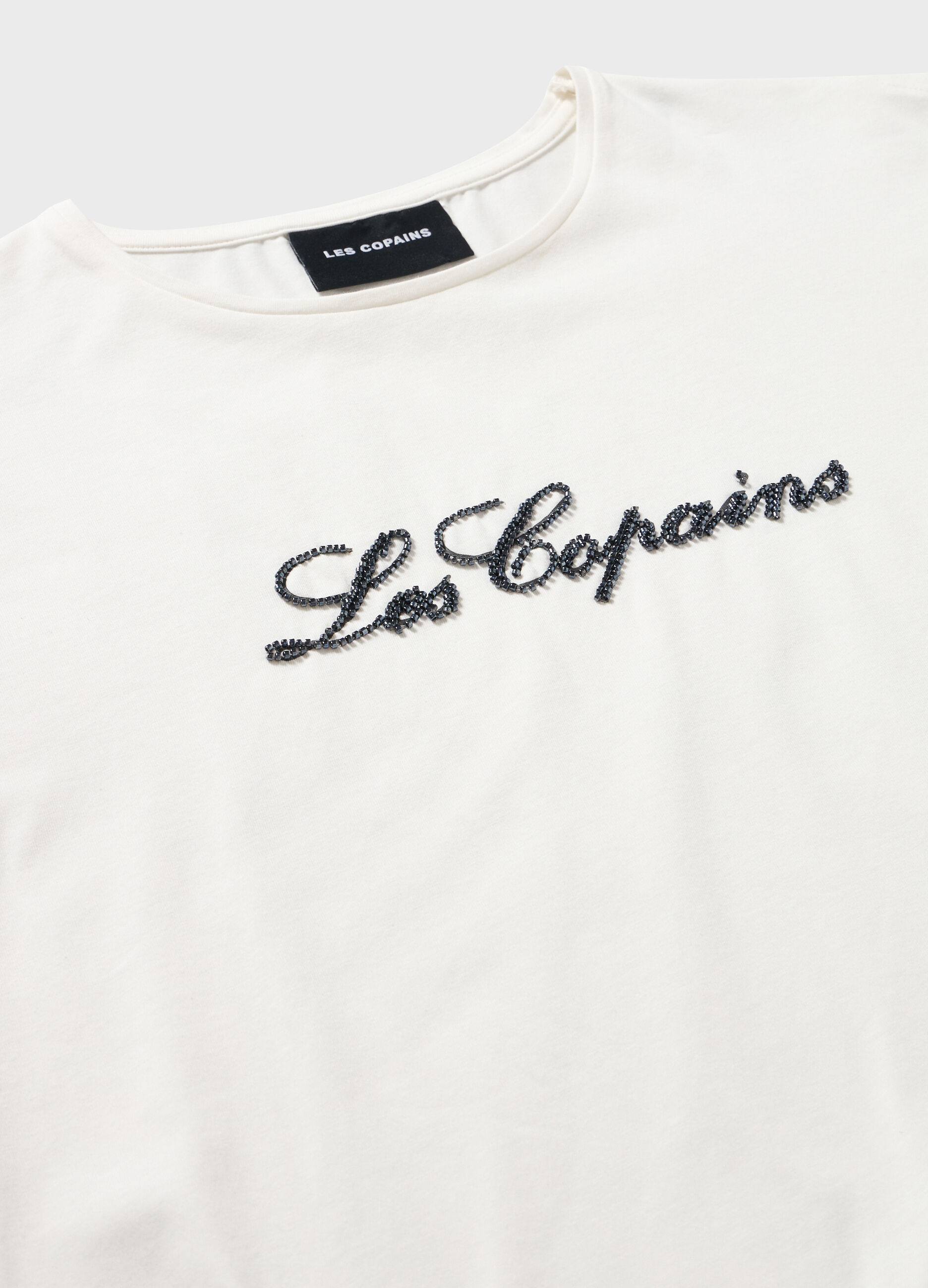 T-shirt con lettering ricamato_6