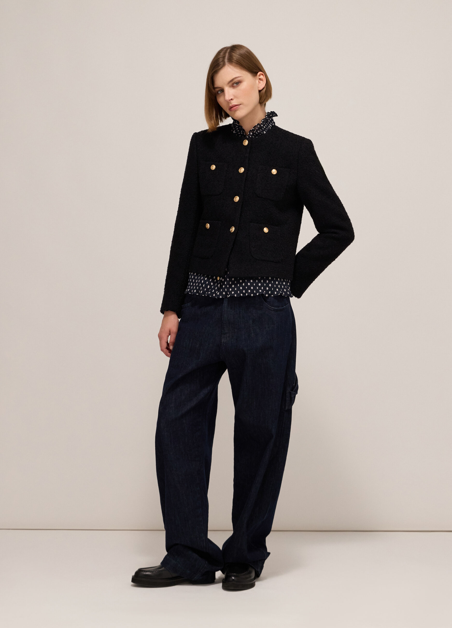 Cargo jeans in stretch cotton