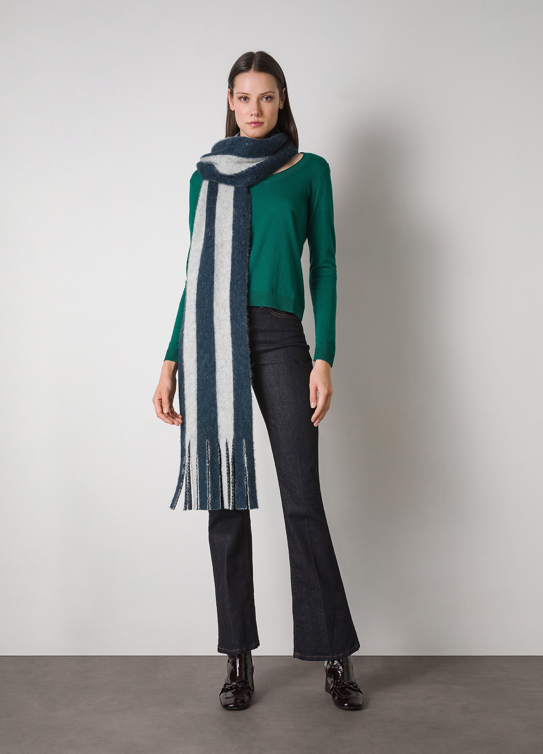Alpaca wool blend scarf