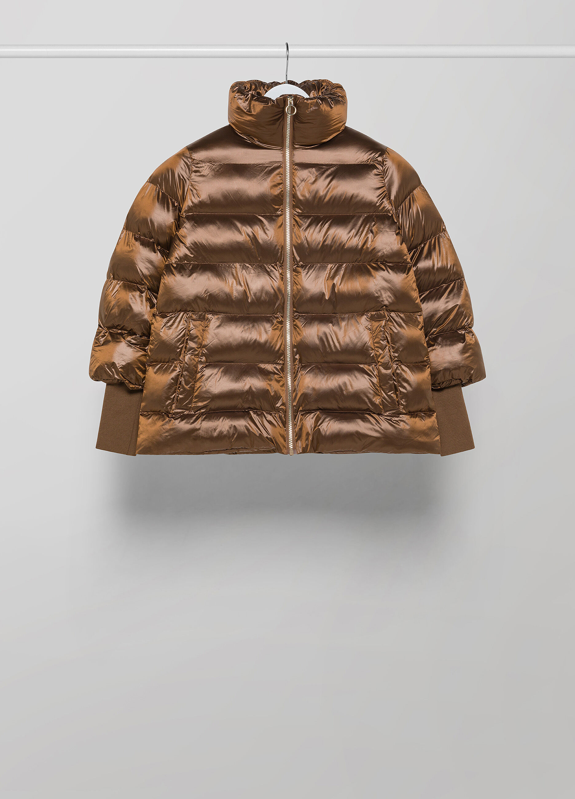 Brushed-effect padded jacket