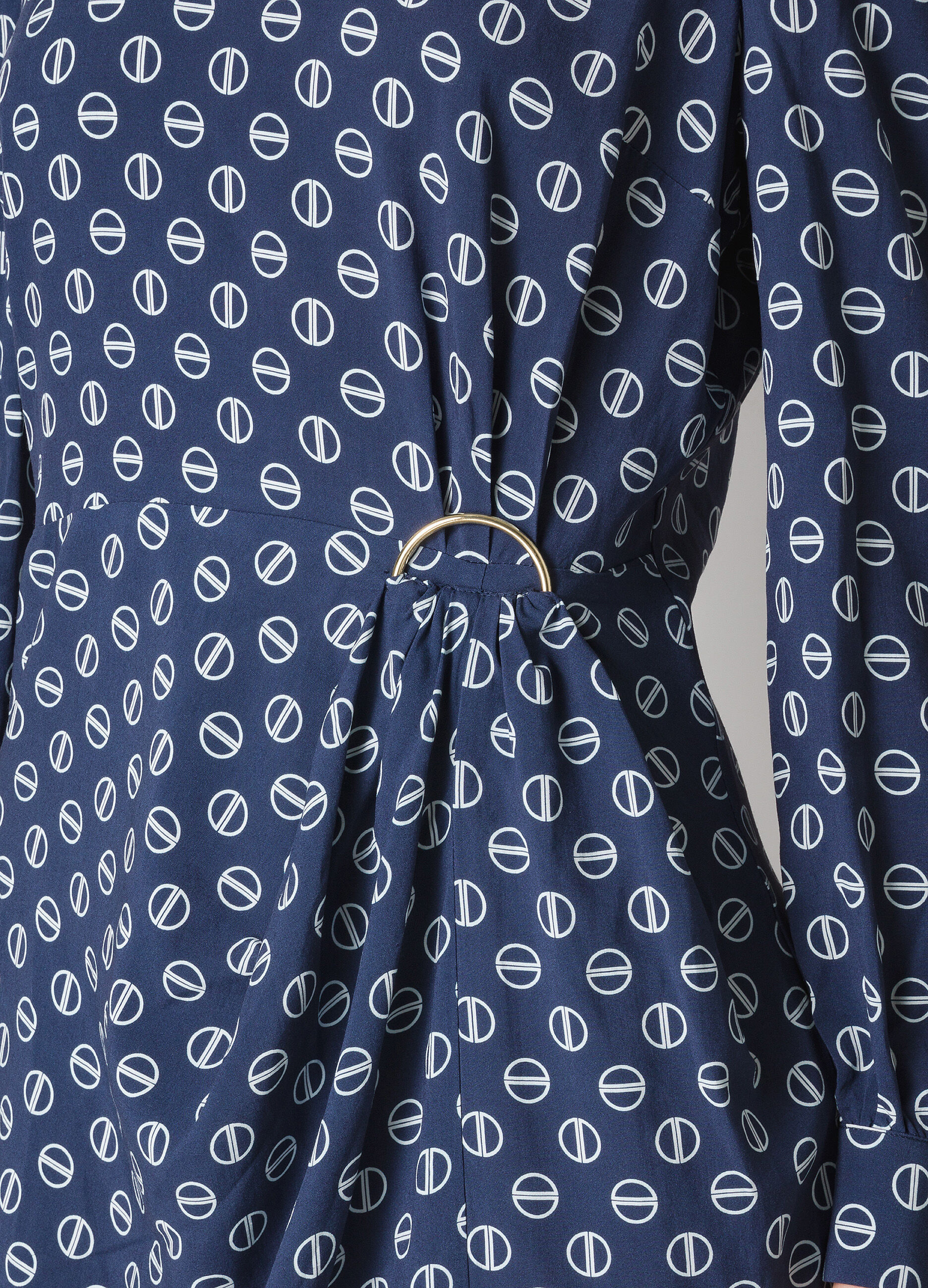 Short dress with gathered waist