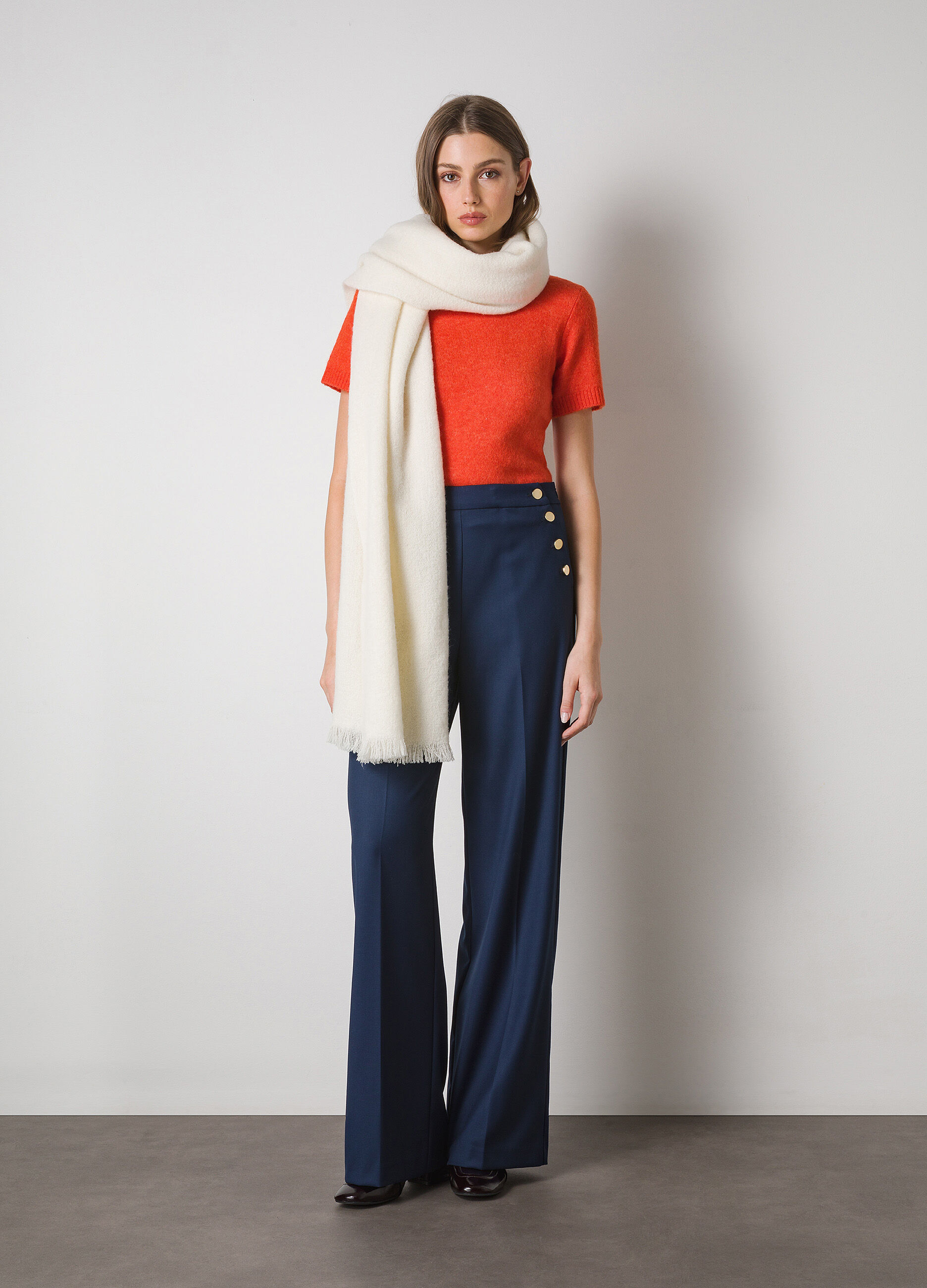 Palazzo pants with buttons