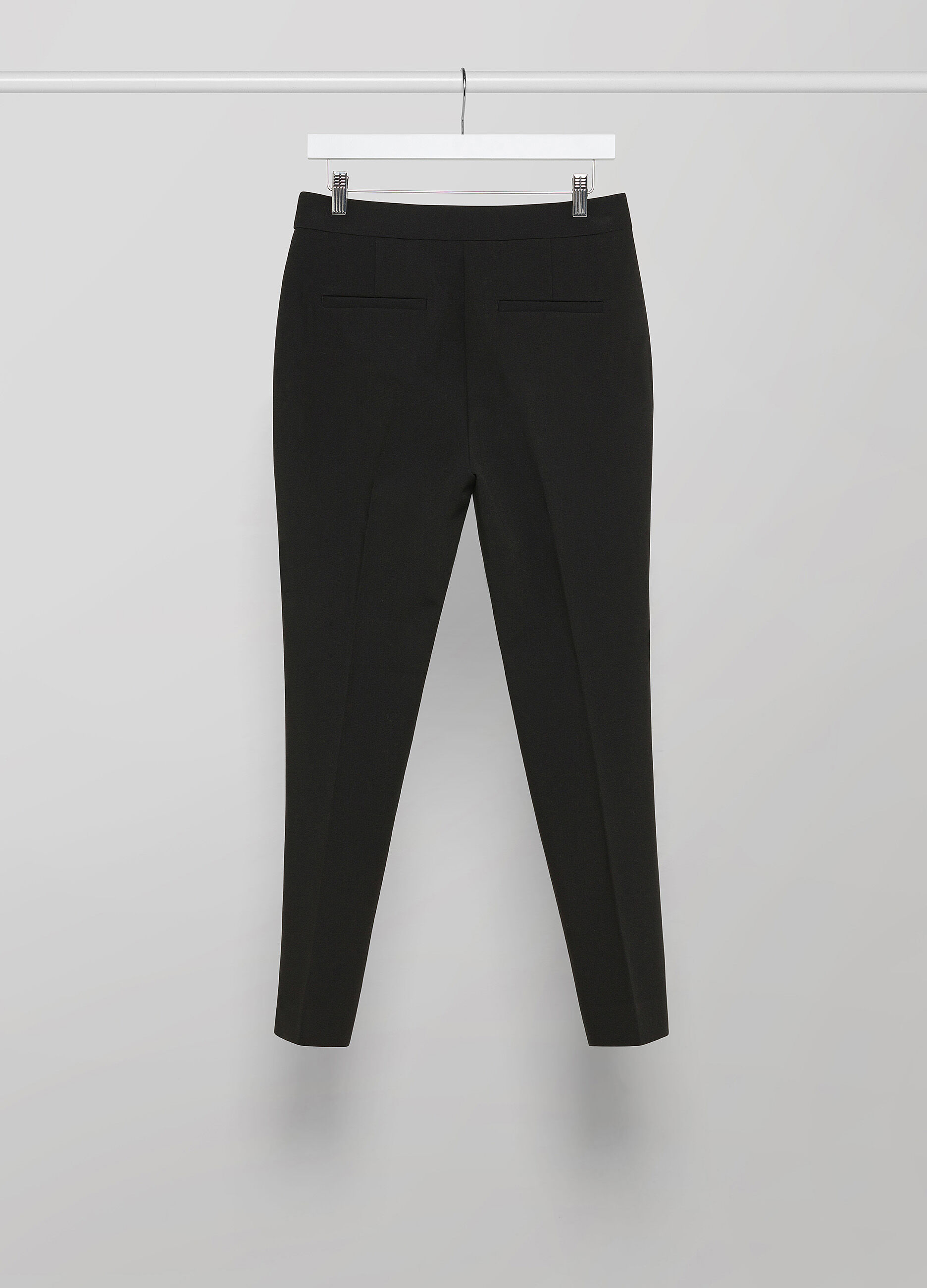 High-waisted stretch fabric trousers_5