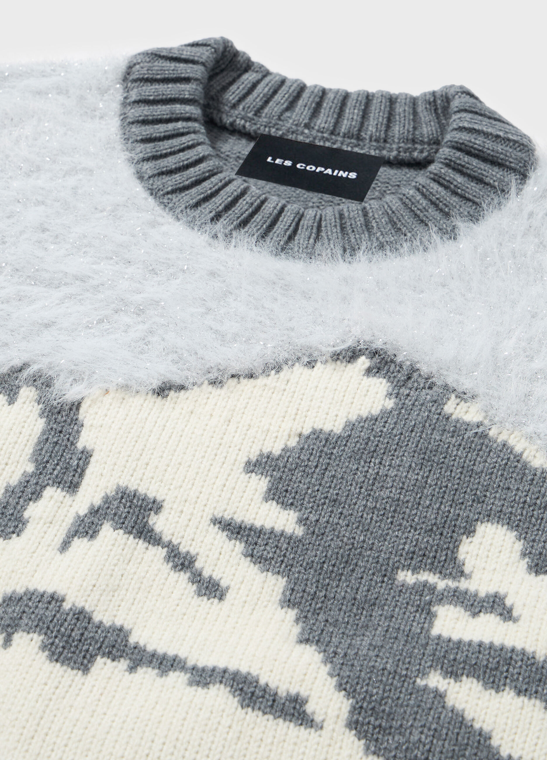Maglione tricot con disegno jacquard