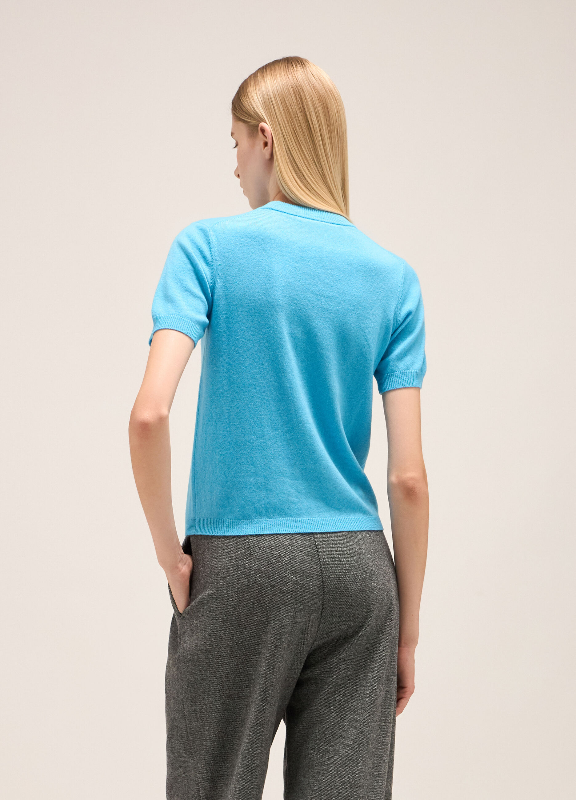 Maglia tricot con maniche a sbuffo