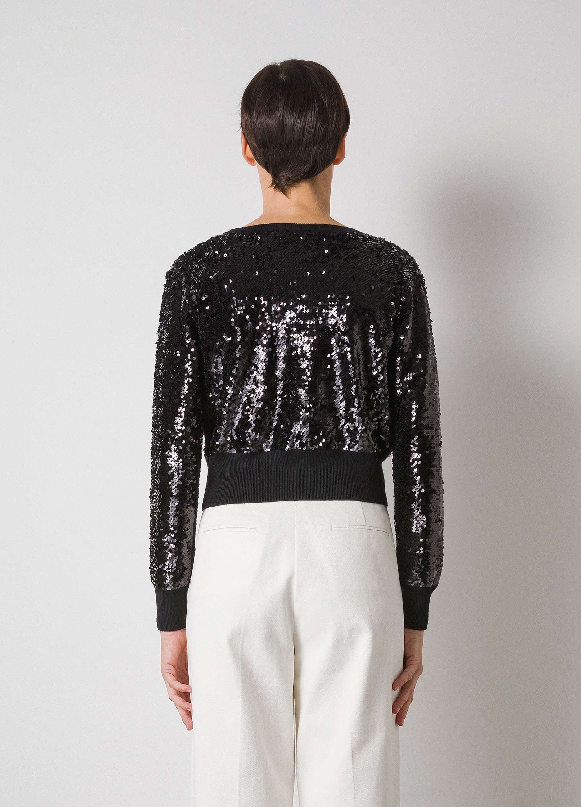 Black sequin cardigan_1
