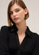 Polo shirt with long sleeves and bouclé inserts_3