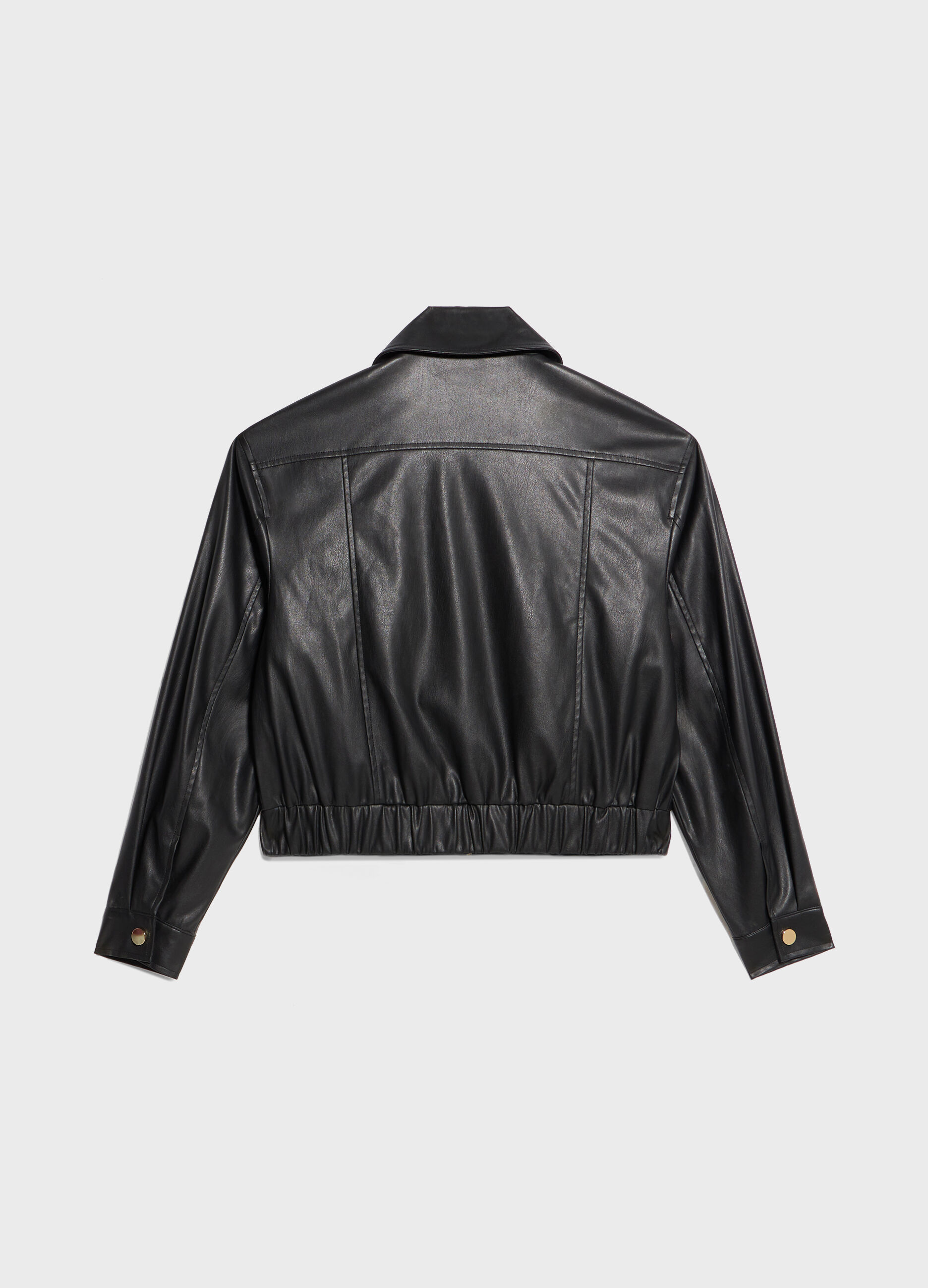 Cropped bomber jacket in eco-leather_5
