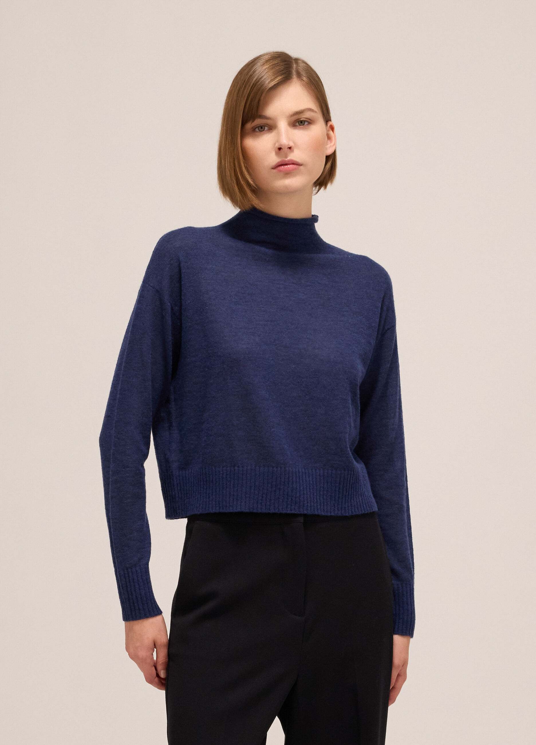 Gros pull à col montant