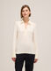 Polo shirt with long sleeves and bouclé inserts_1