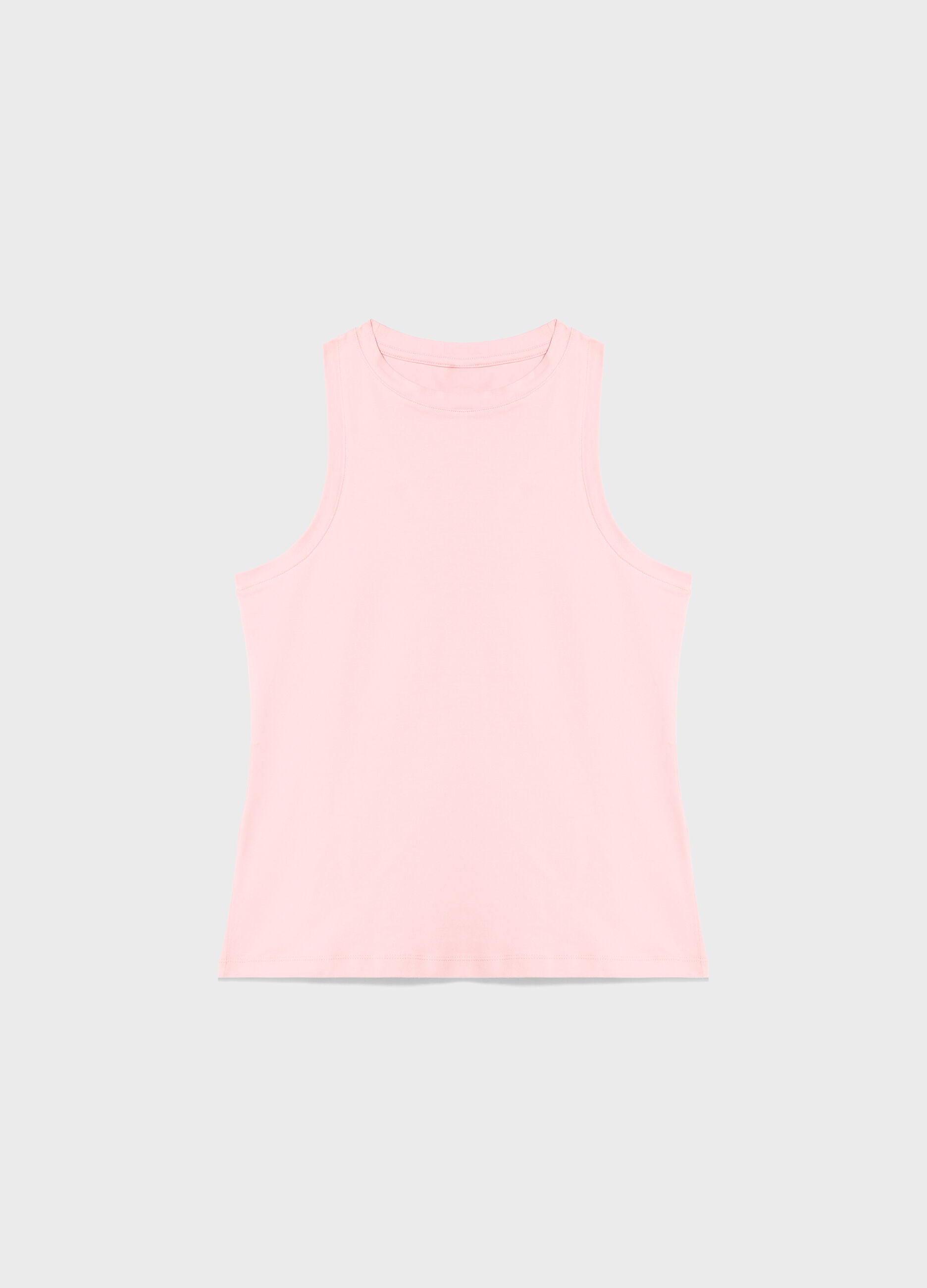 Pink stretch cotton sleeveless top_4