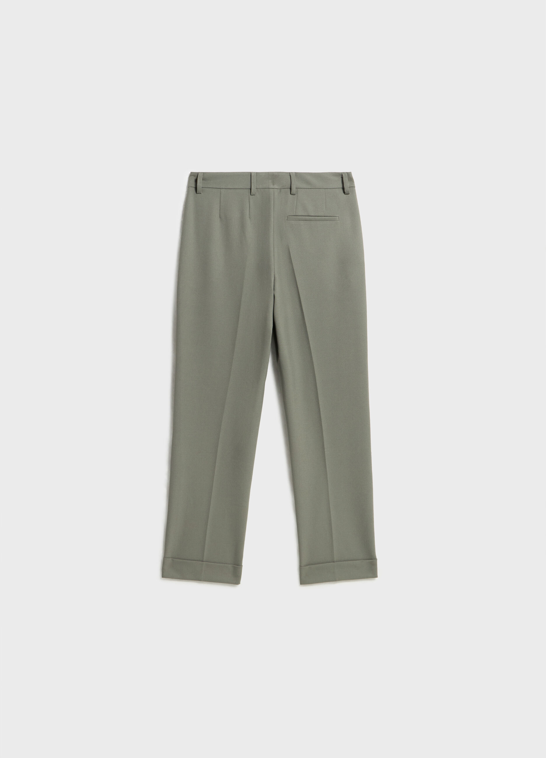 Cigarette trousers in stretch viscose