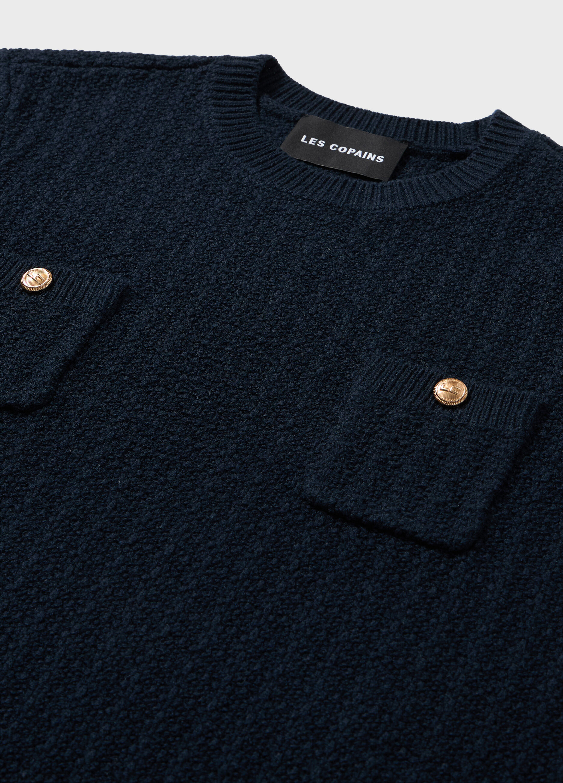 Bouclé-effect knitted top