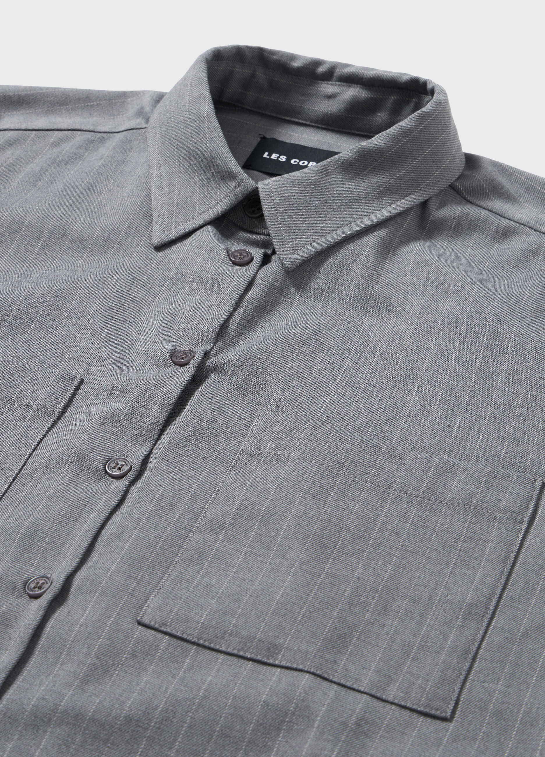 Pinstriped shirt with long sleeves