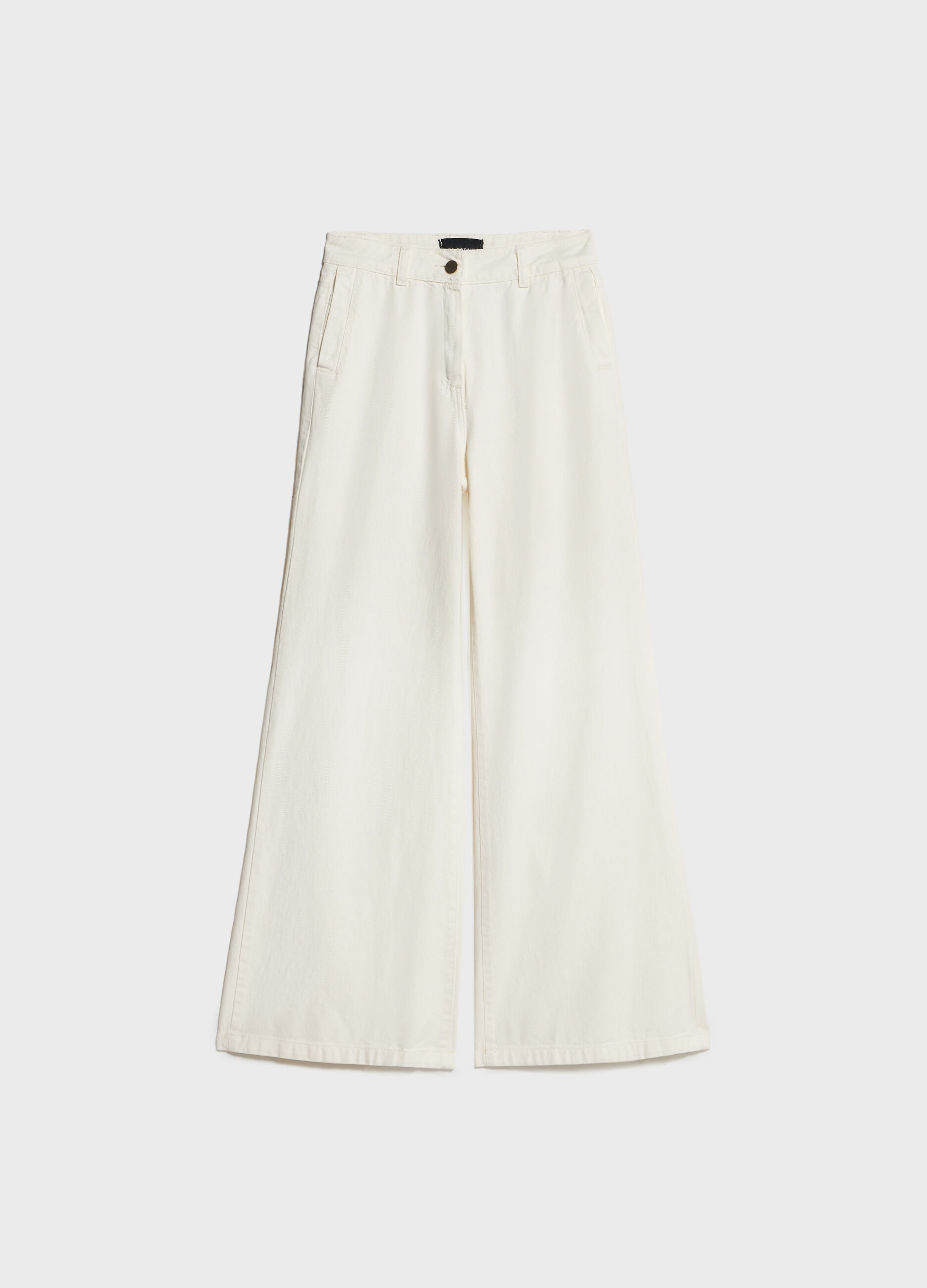 Cotton denim culotte style pants_4