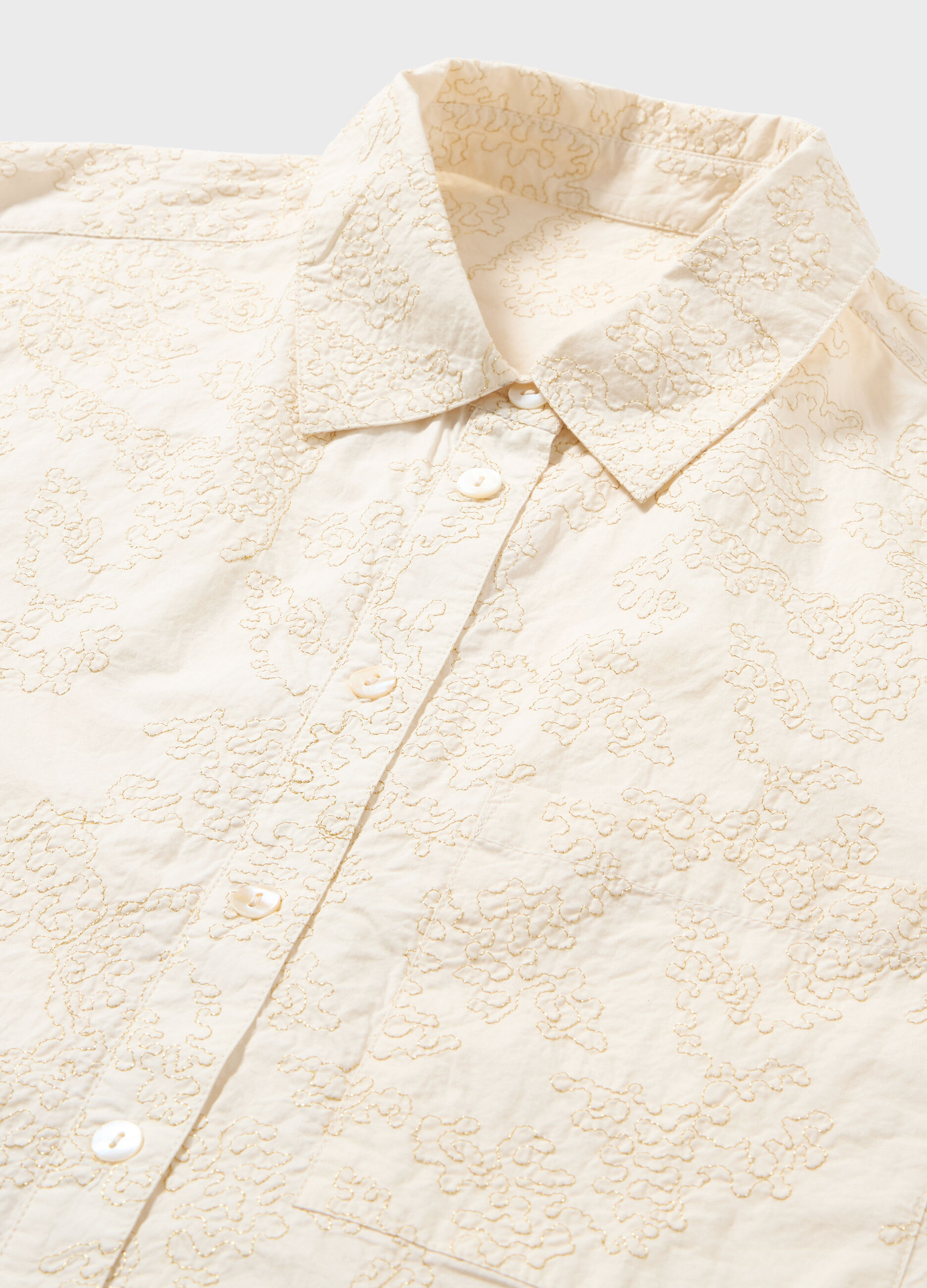 Shirt in embroidered cotton