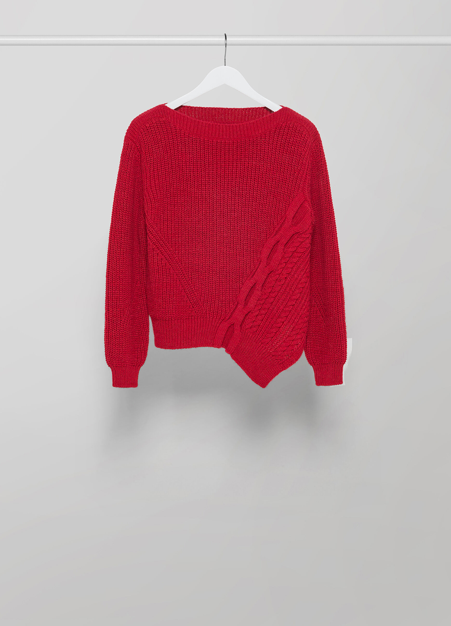 Tricot in wool and alpaca blend with cable design _4