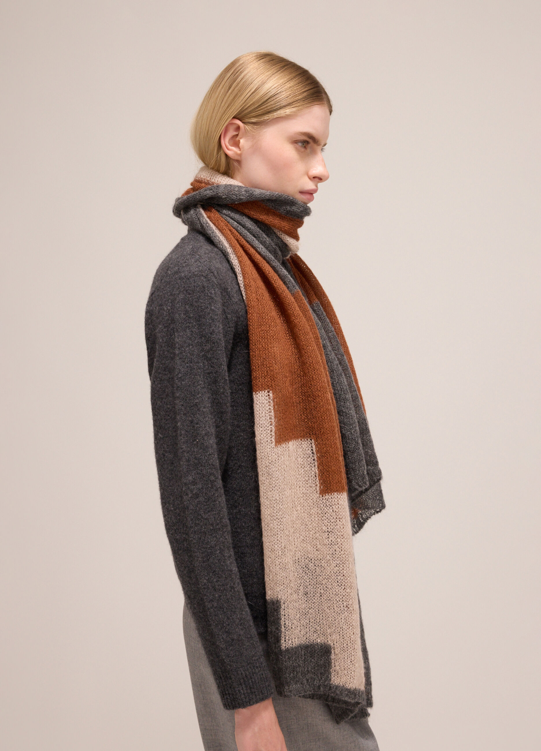 Stole in mohair blend
