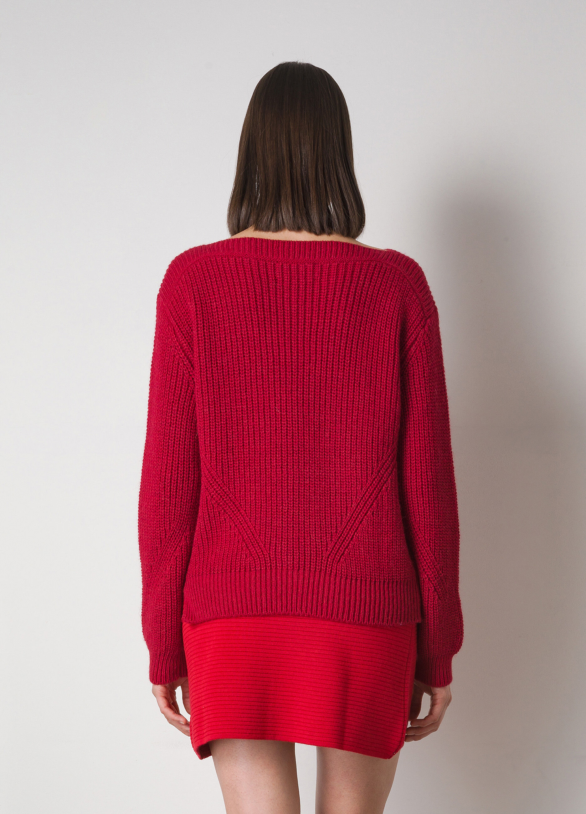 Tricot in wool and alpaca blend with cable design _1