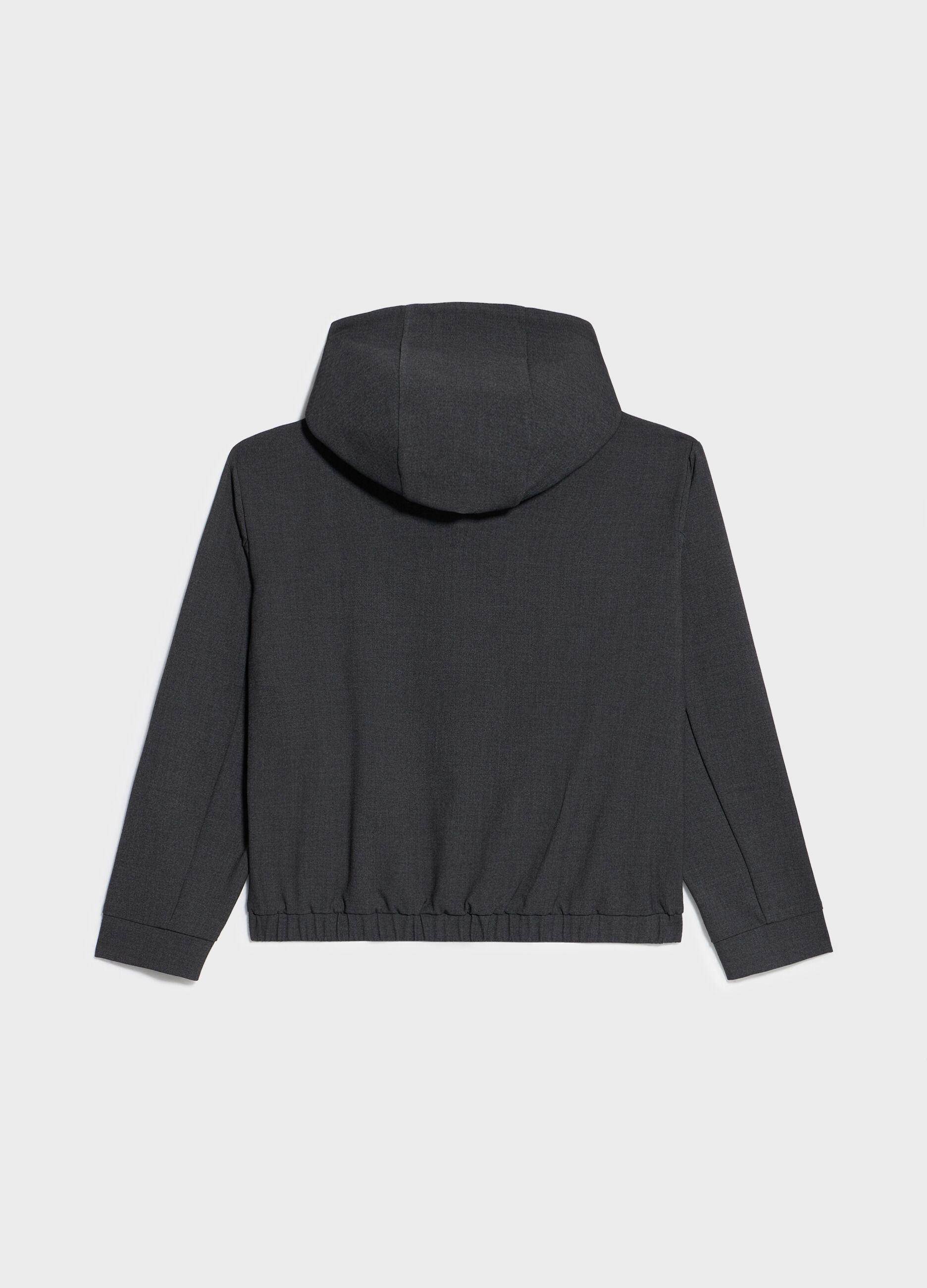 Bomber jacket with zip and hood
