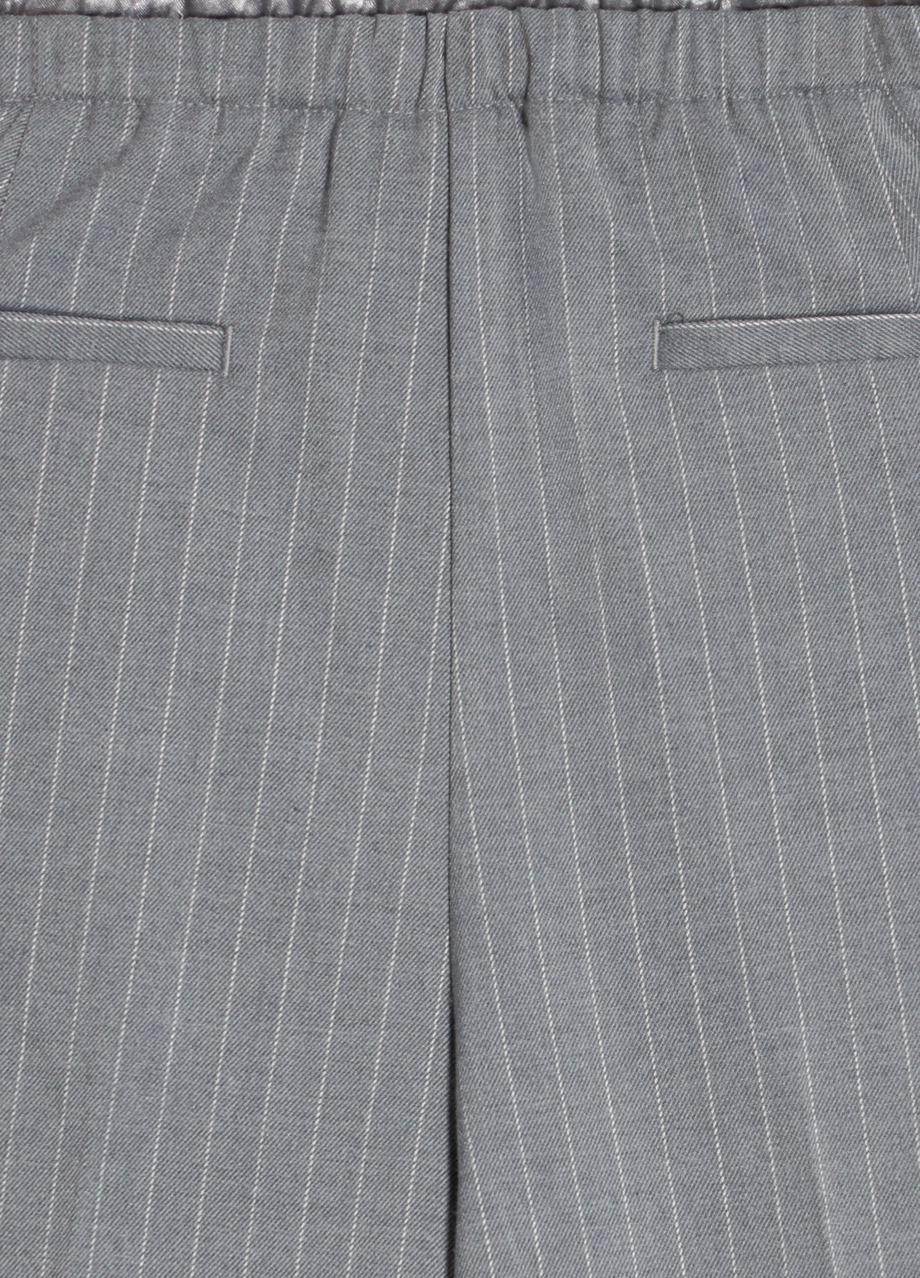 Pantalon palazzo à fines rayures