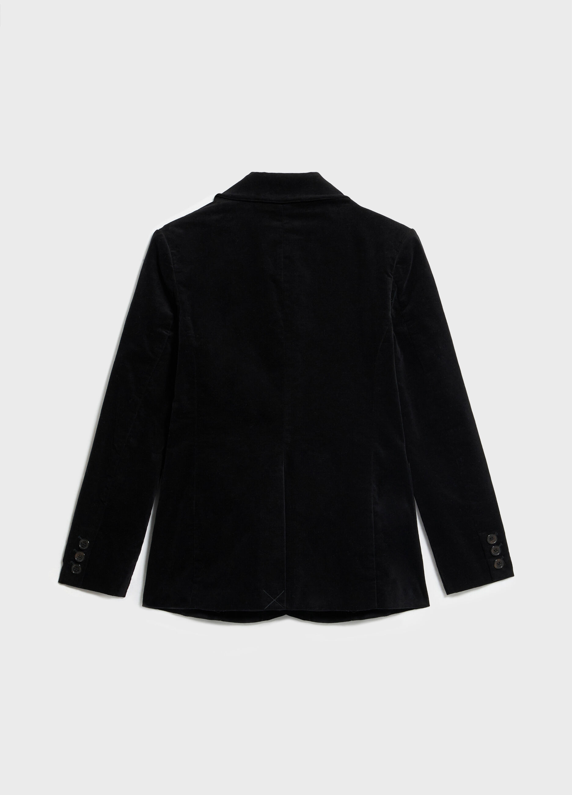 Velvet blazer in stretch cotton
