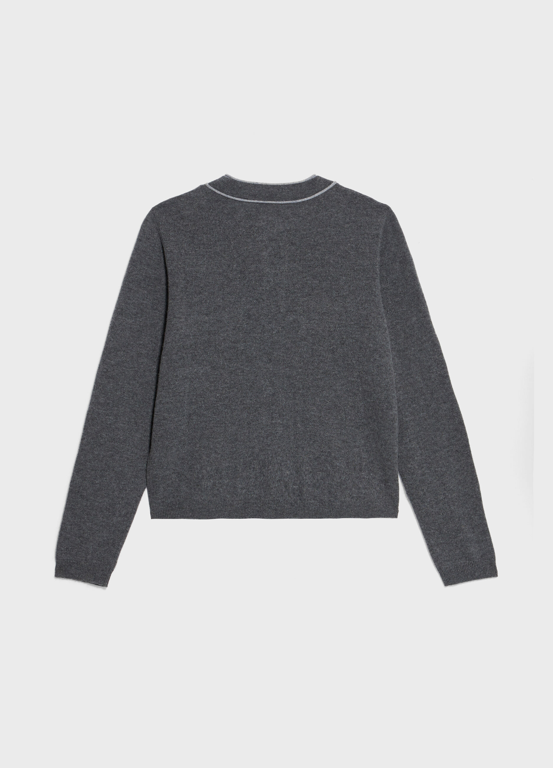 Knitted cardigan in wool and cashmere