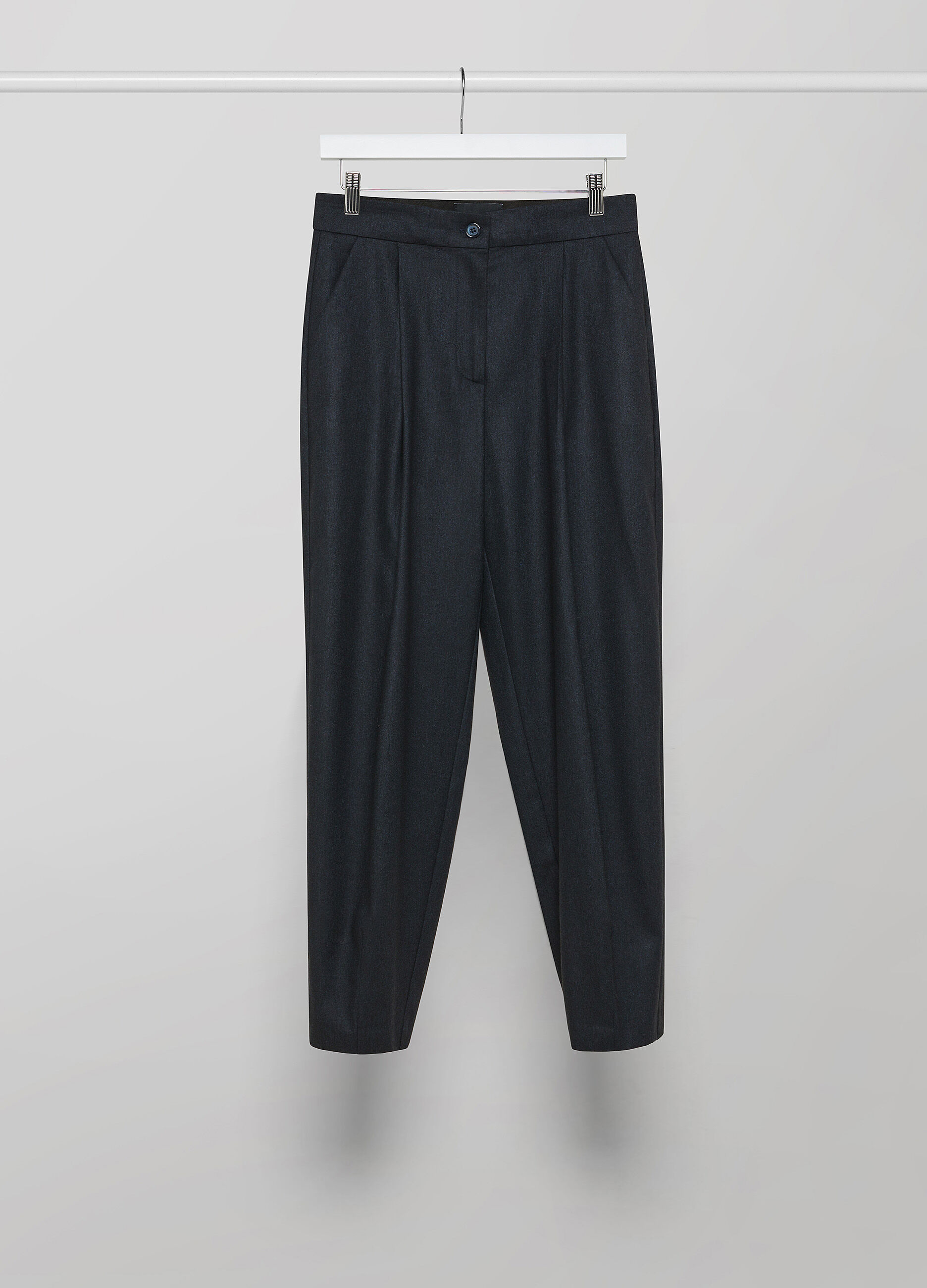 Wool blend slouchy trousers