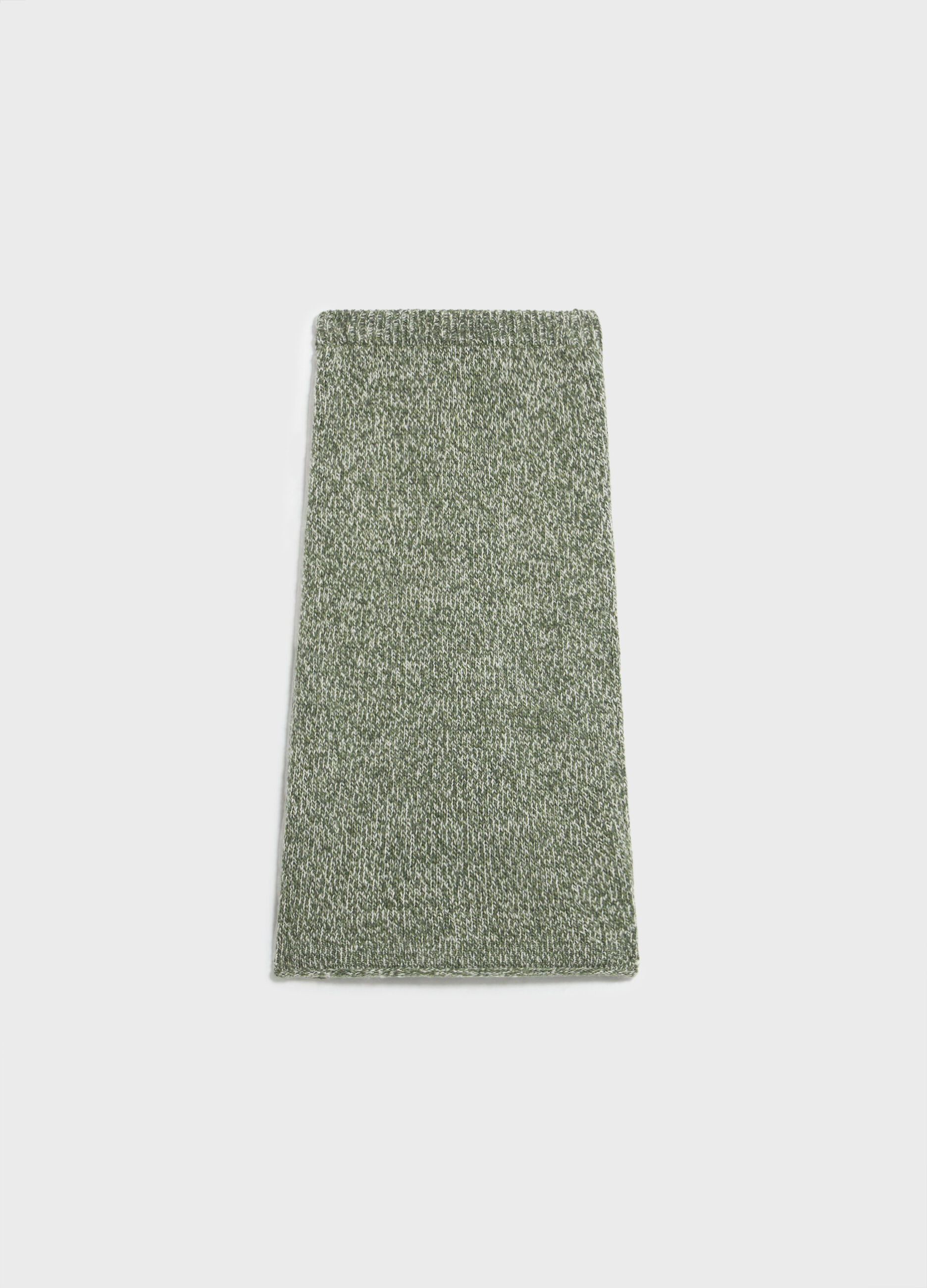 Longuette skirt in mélange knit