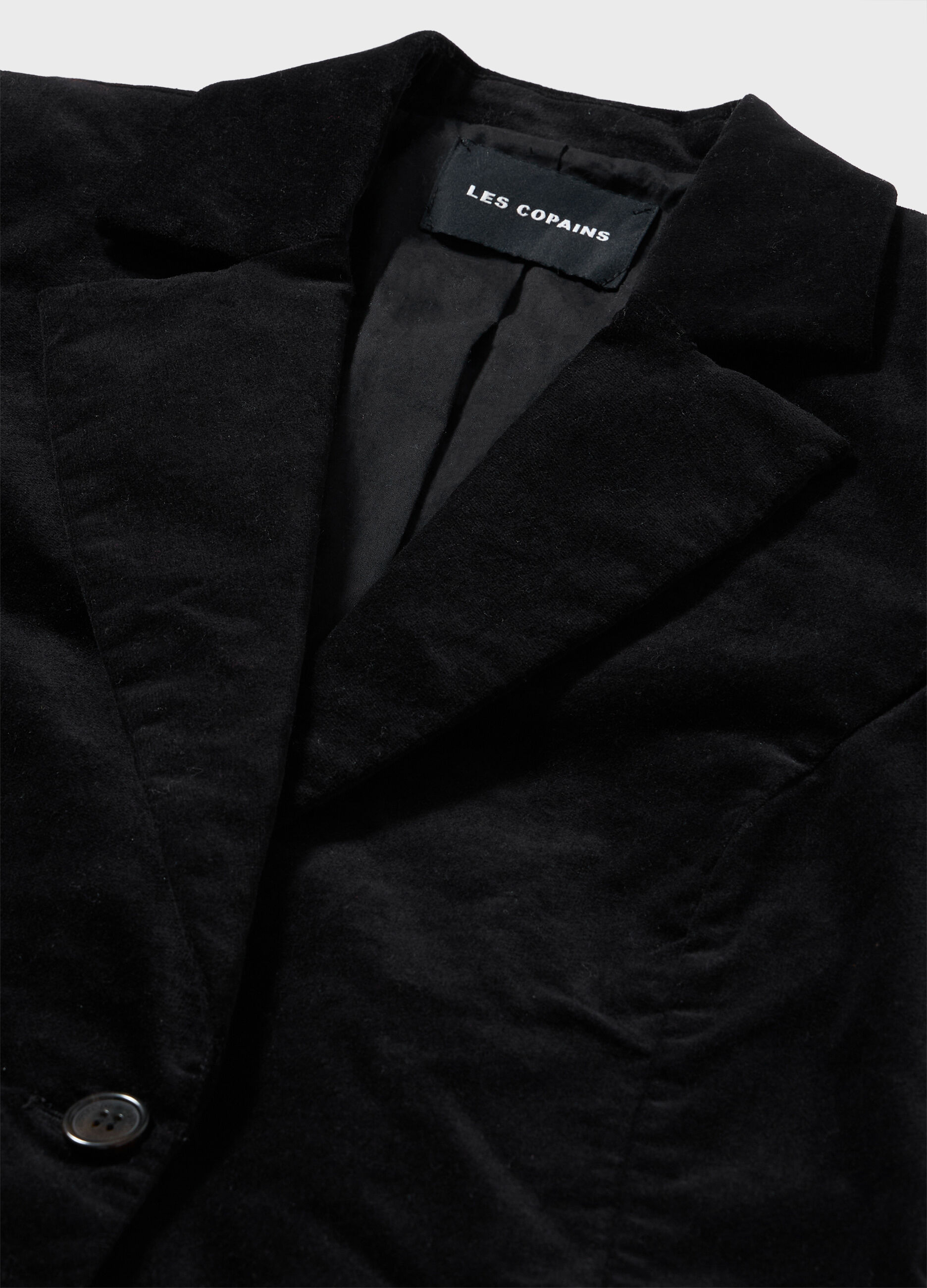 Velvet blazer in stretch cotton