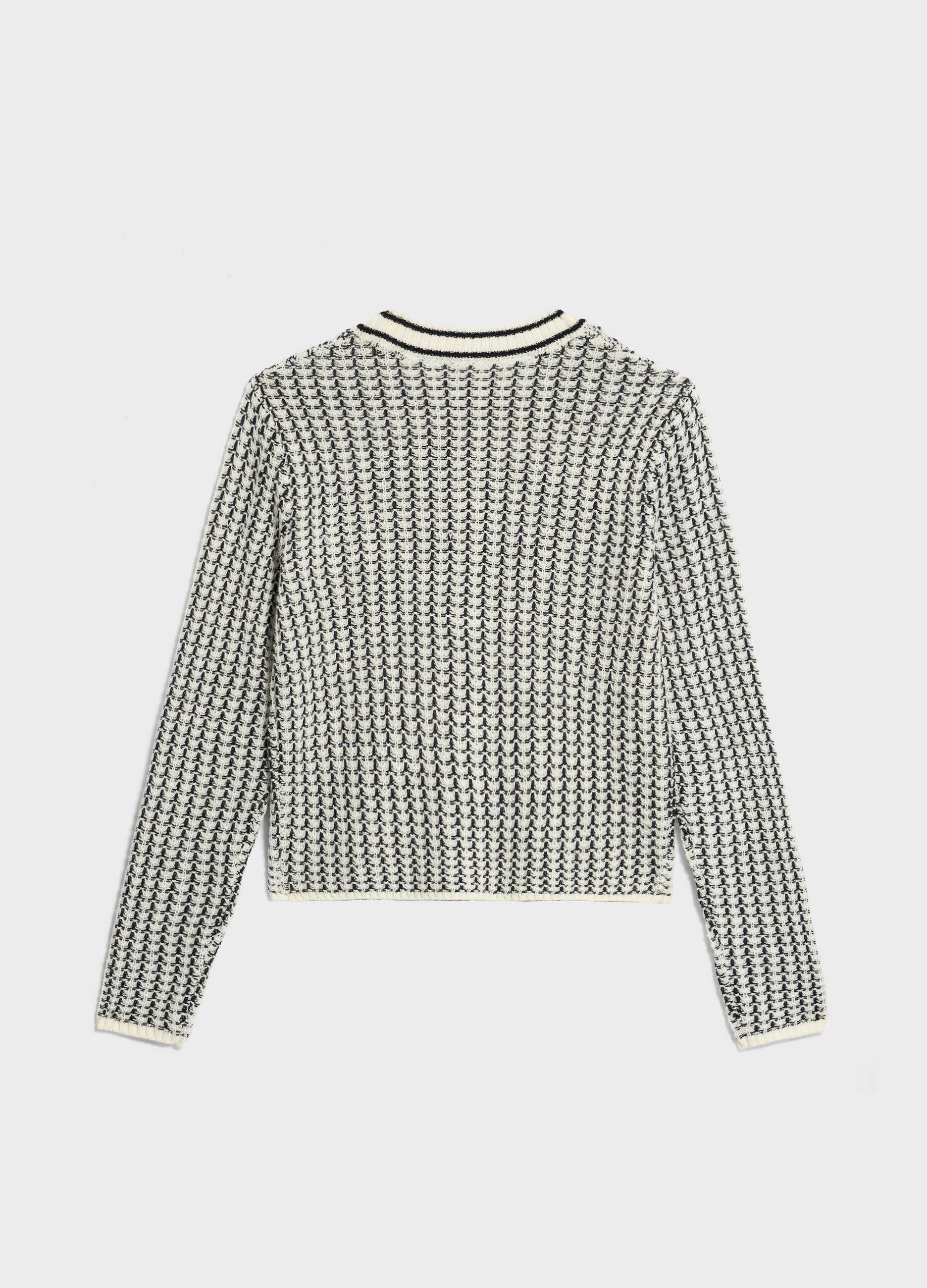 Two-tone knitted cardigan