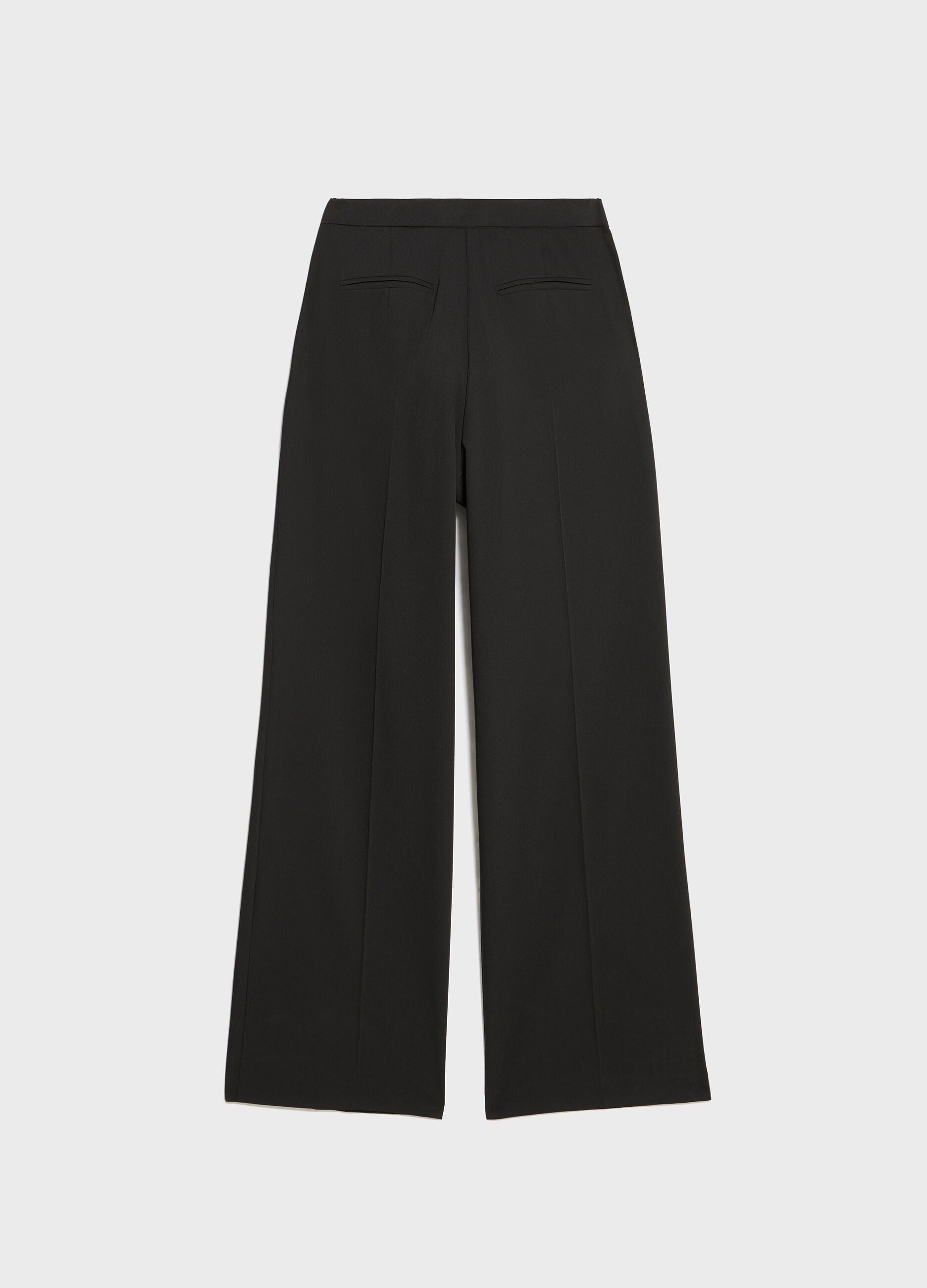 Stretch fabric palazzo trousers_5