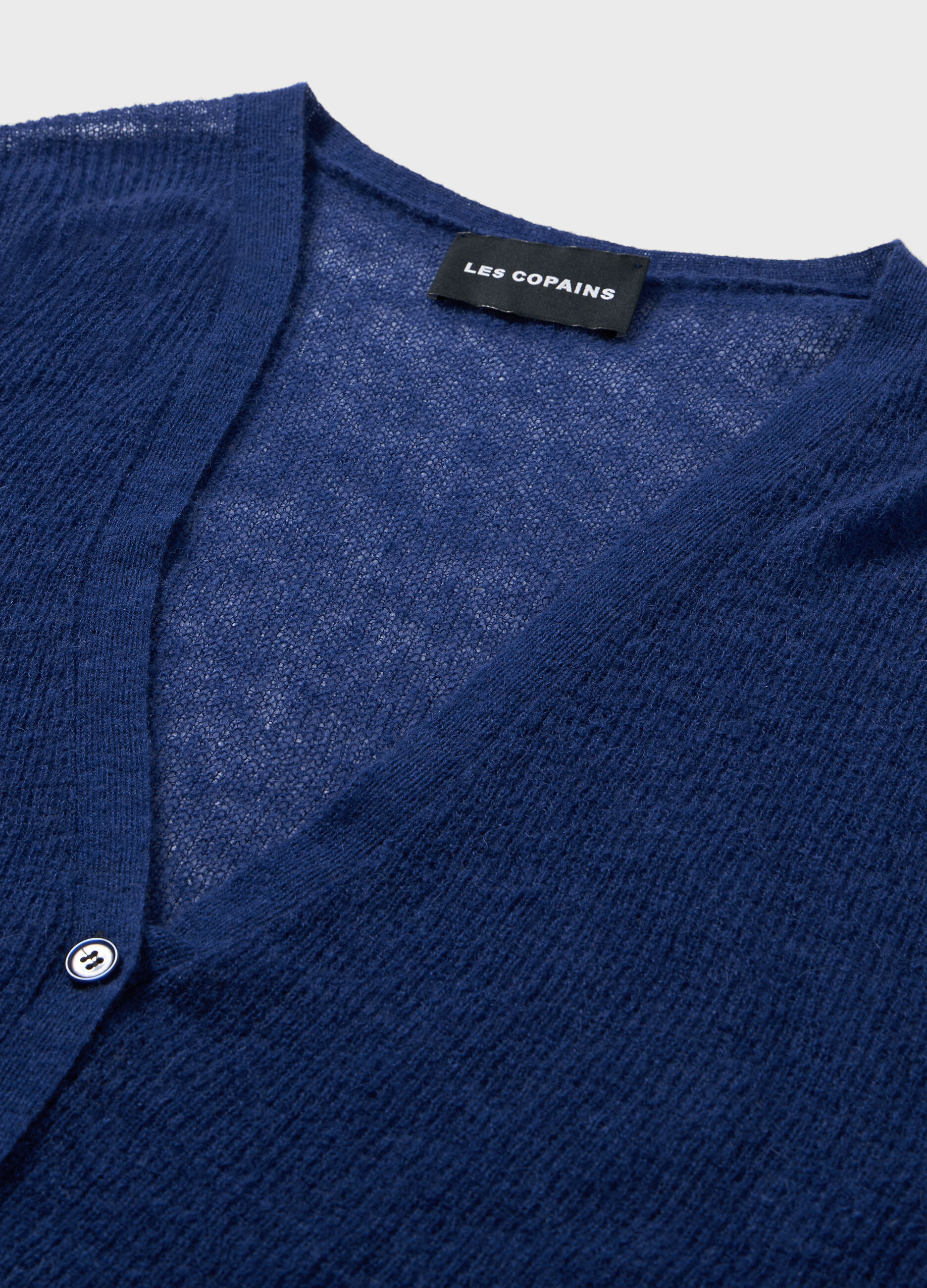 Knitted cardigan with V neck