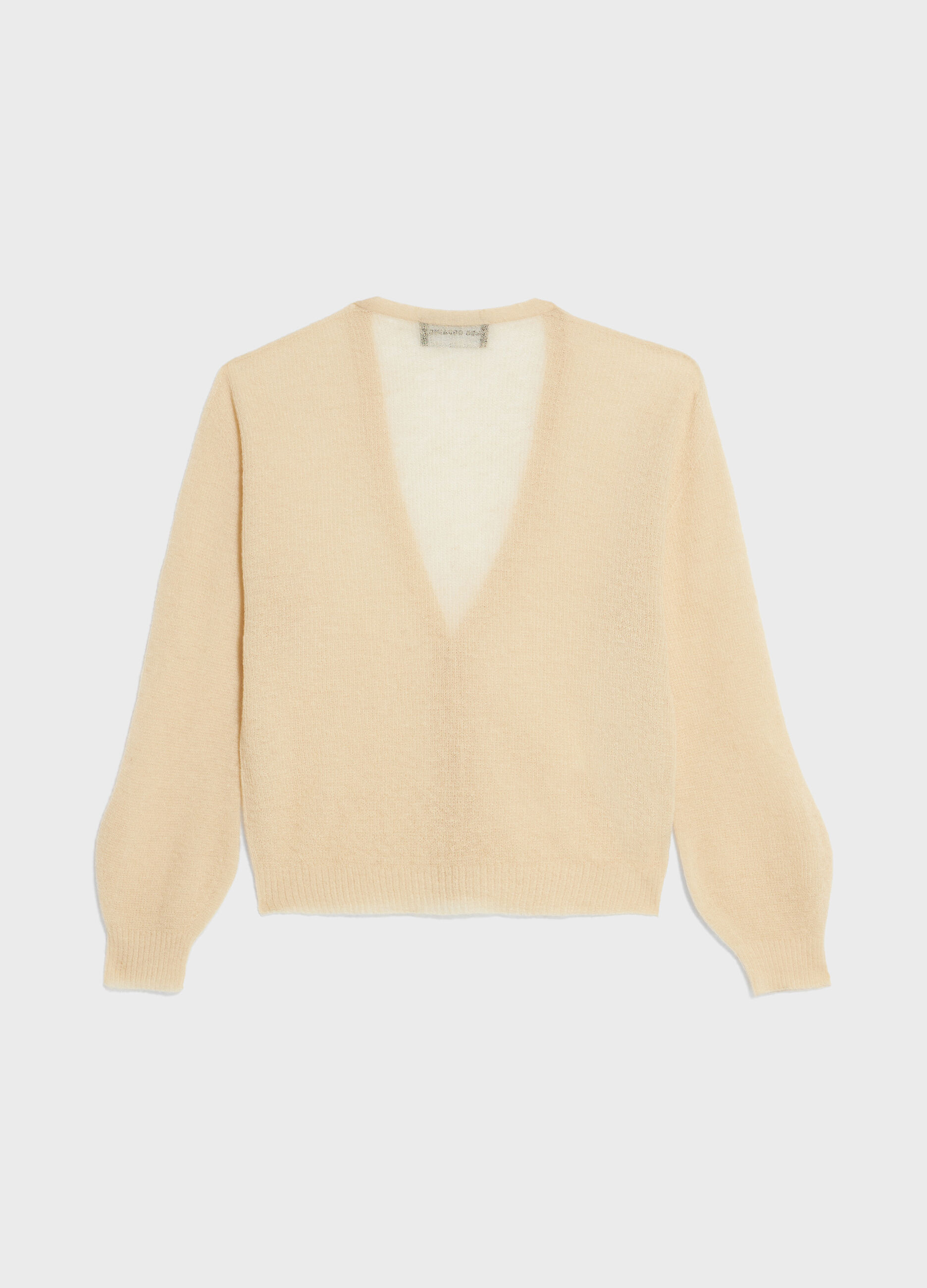 Knitted cardigan with V neck