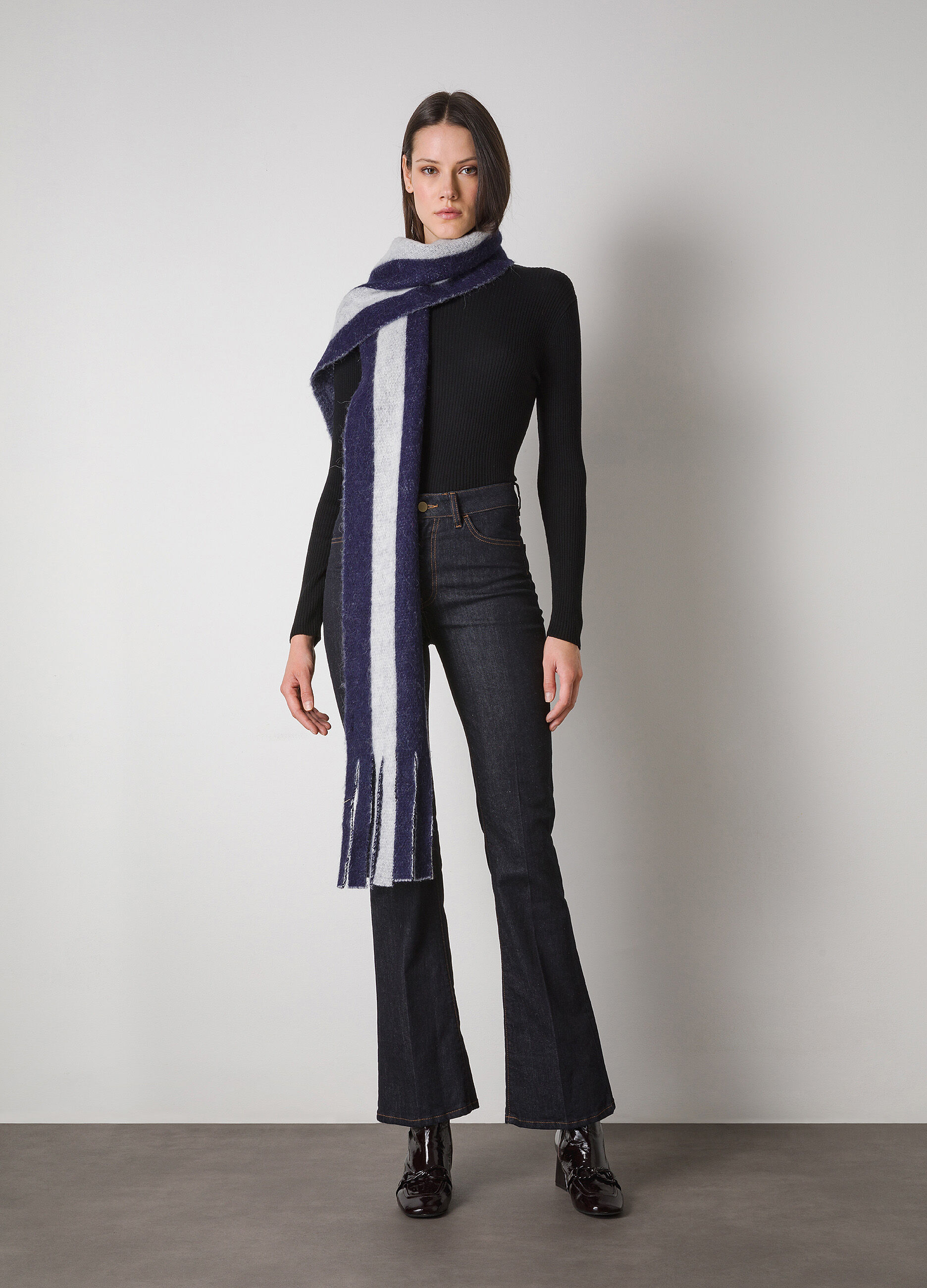 Ribbed silk-blend tricot