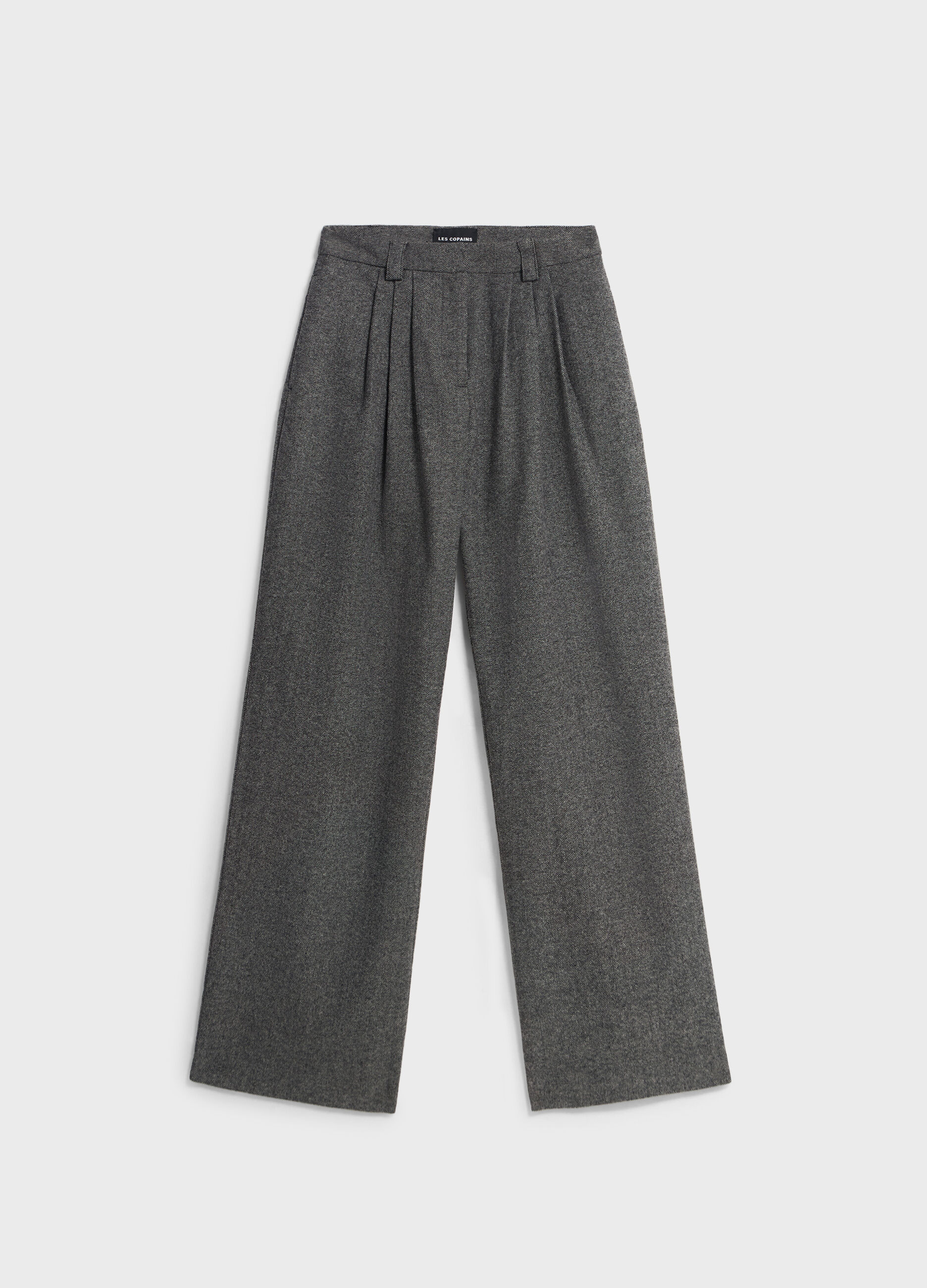 Tweed trousers with darts