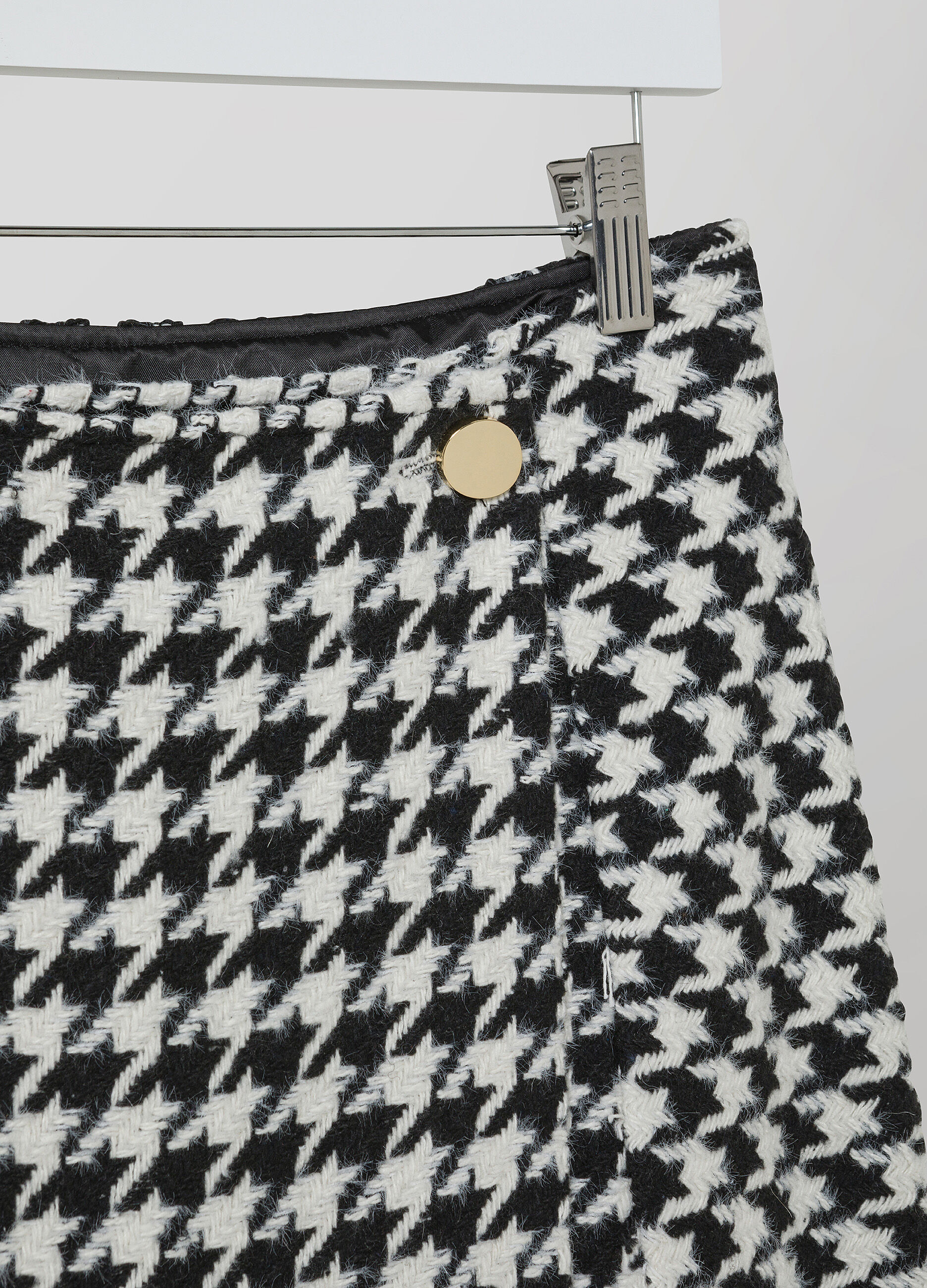 Houndstooth wrap-around skirt