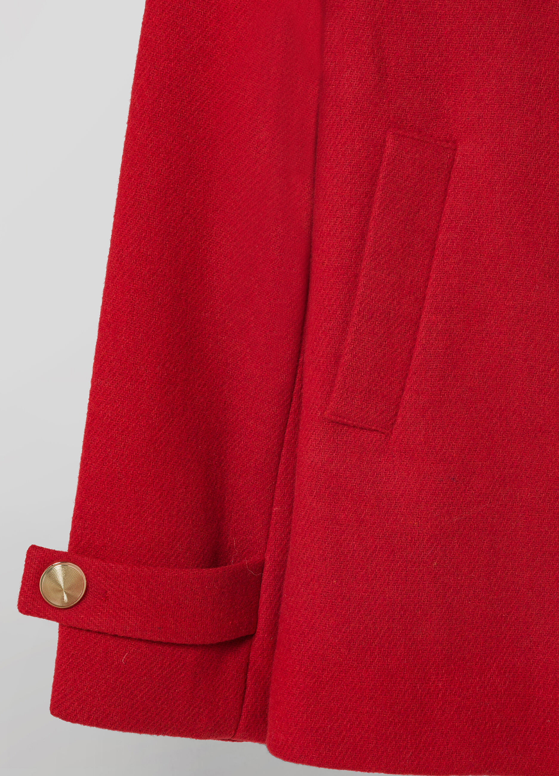 Wool-blend double-breasted coat
