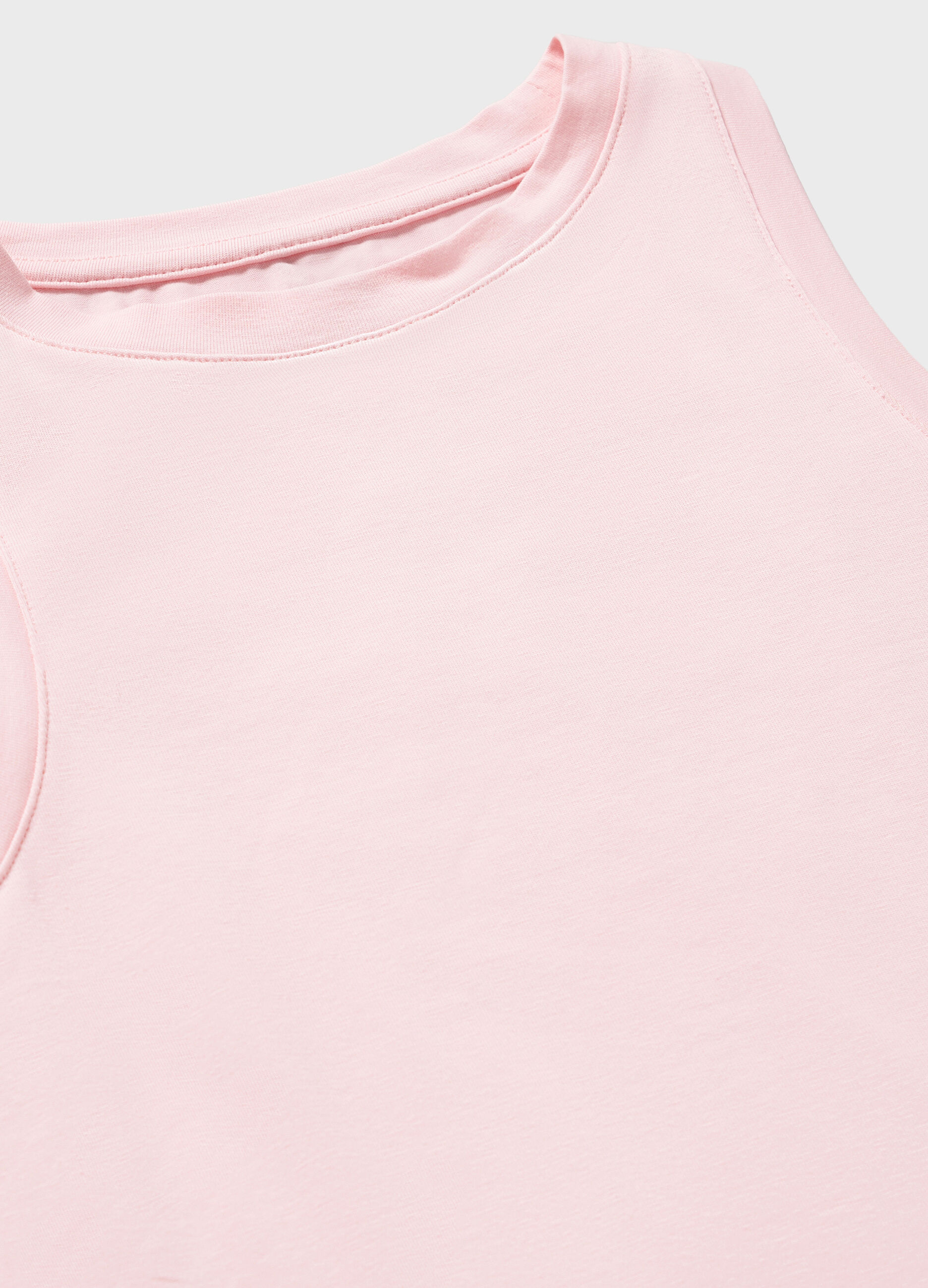 Pink stretch cotton sleeveless top_6