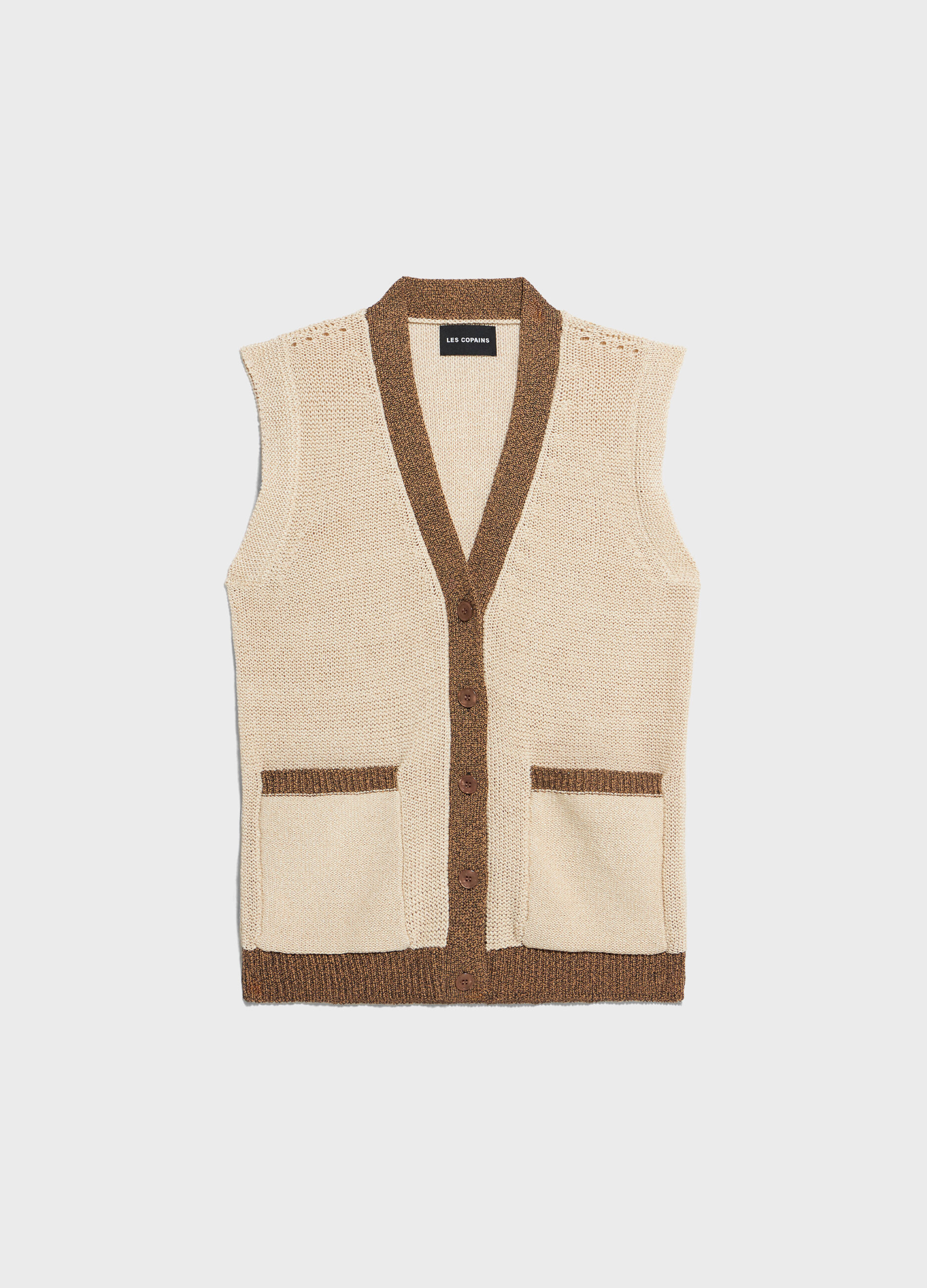 Cotton-blend tricot waistcoat_4