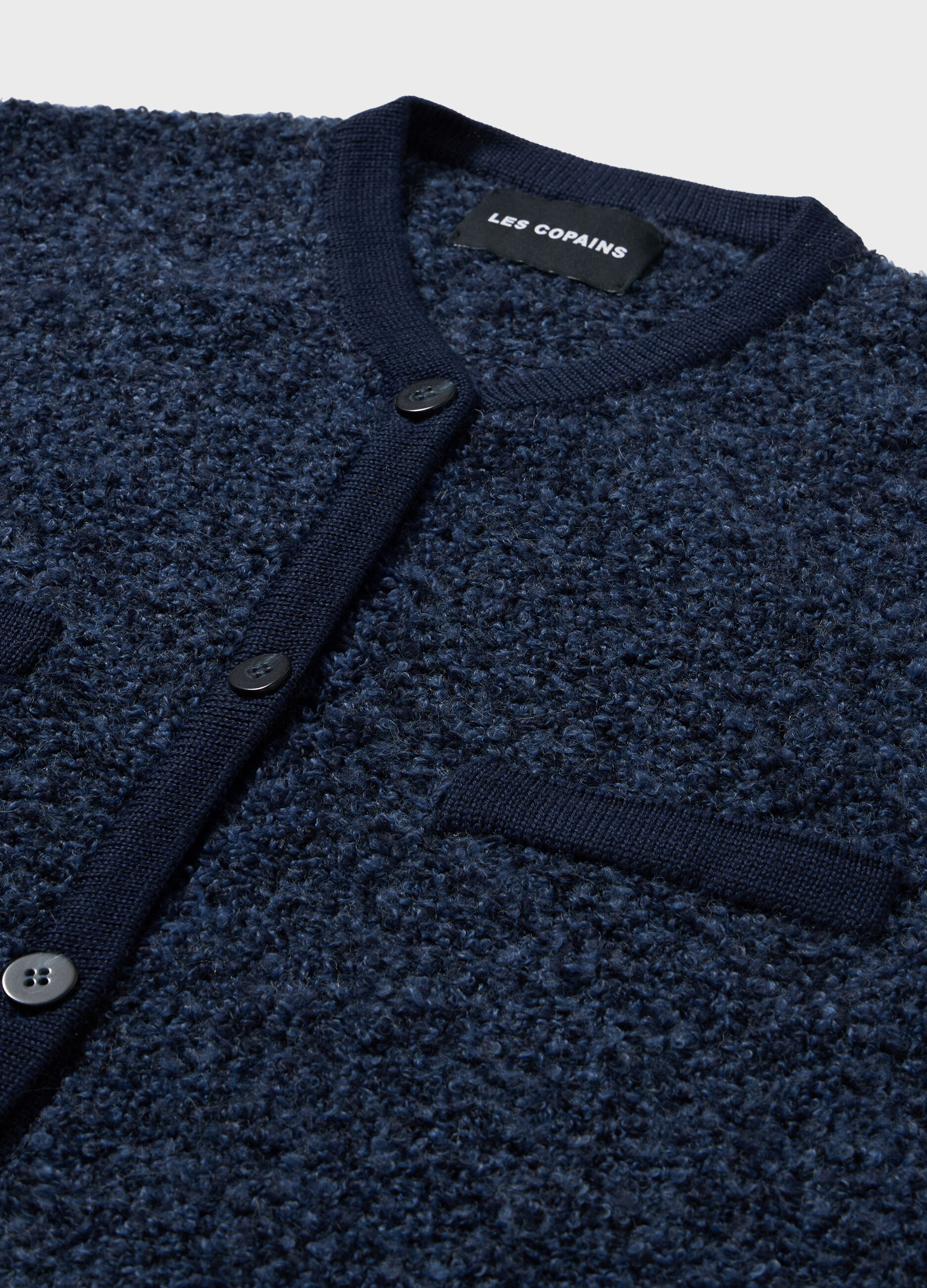 Knitted cardigan in virgin wool blend