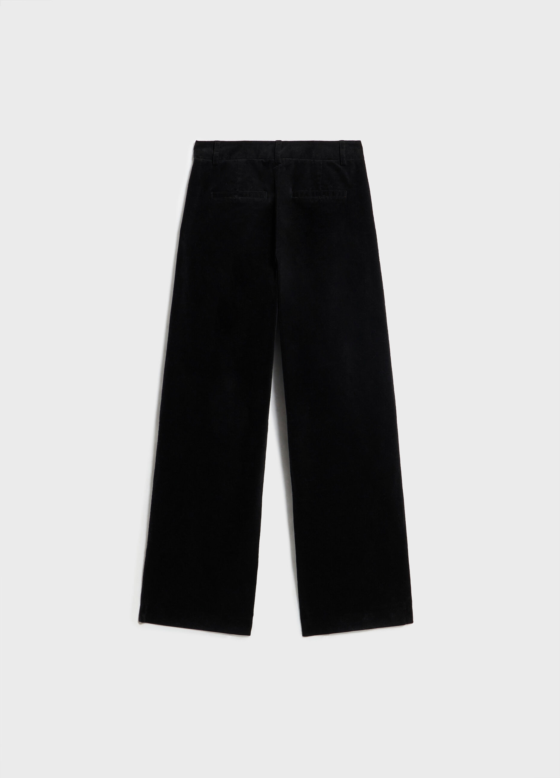 Trousers in stretch velvet